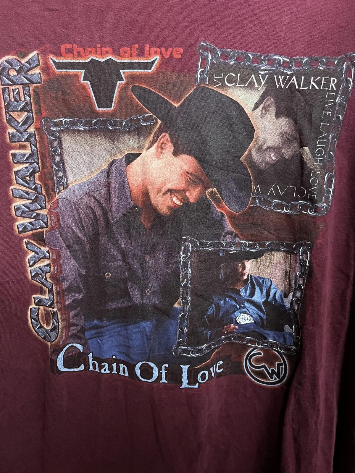 Gildan Clay Walker Country Tour Tee - Song Chain of Love 2000 - XL Size US XL / EU 56 / 4 - 4 Thumbnail