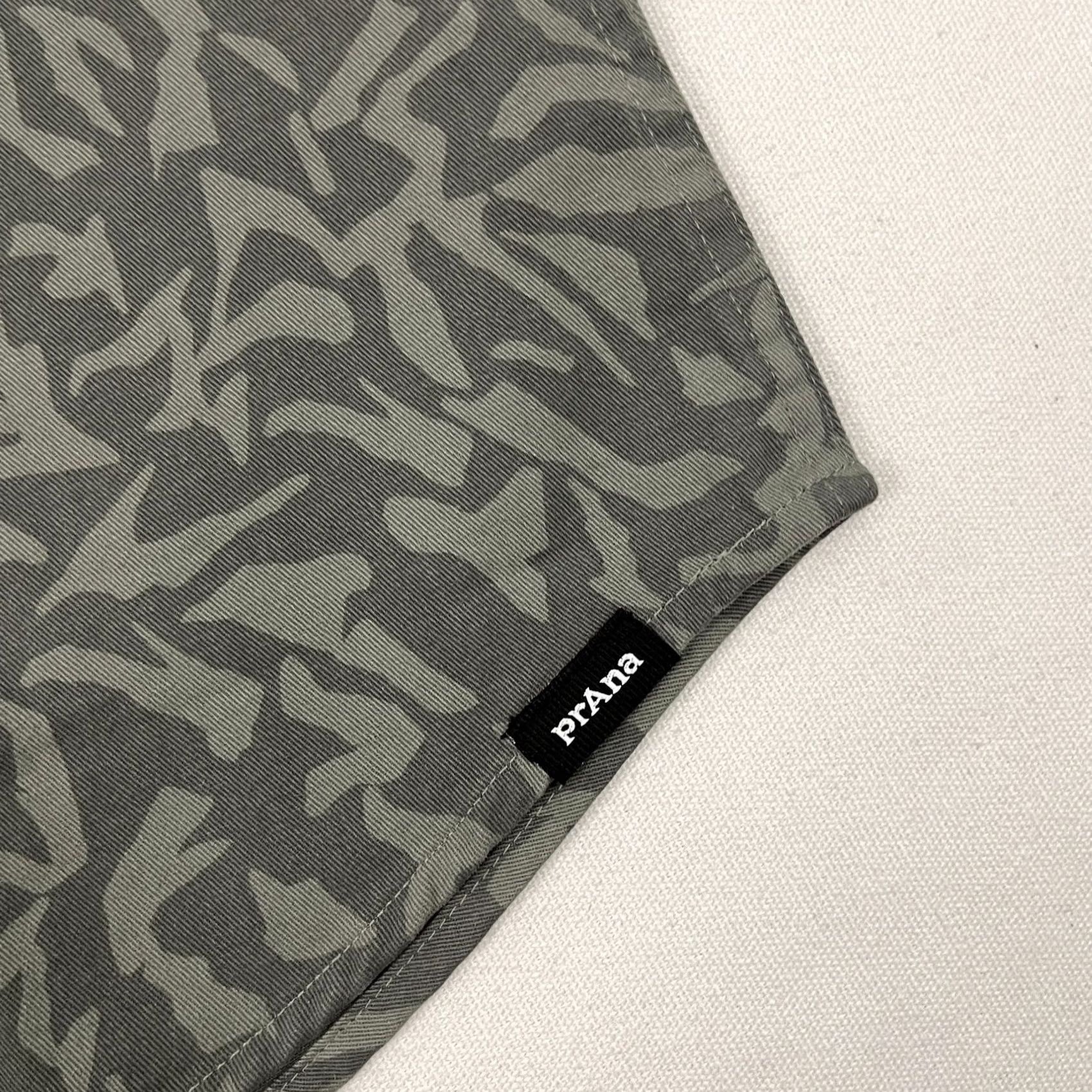 Prana Prana Arbored Shirt Mens M Gray Nori Freestyle Geo Canvas Hiking Casual Outdoors Shirt Size US M / EU 48-50 / 2 - 4 Thumbnail