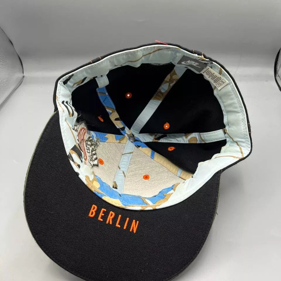 Nike Berlin Hat Men 7 1/2 Black Camouflage Nike Fitted Cap Size ONE SIZE - 4 Thumbnail