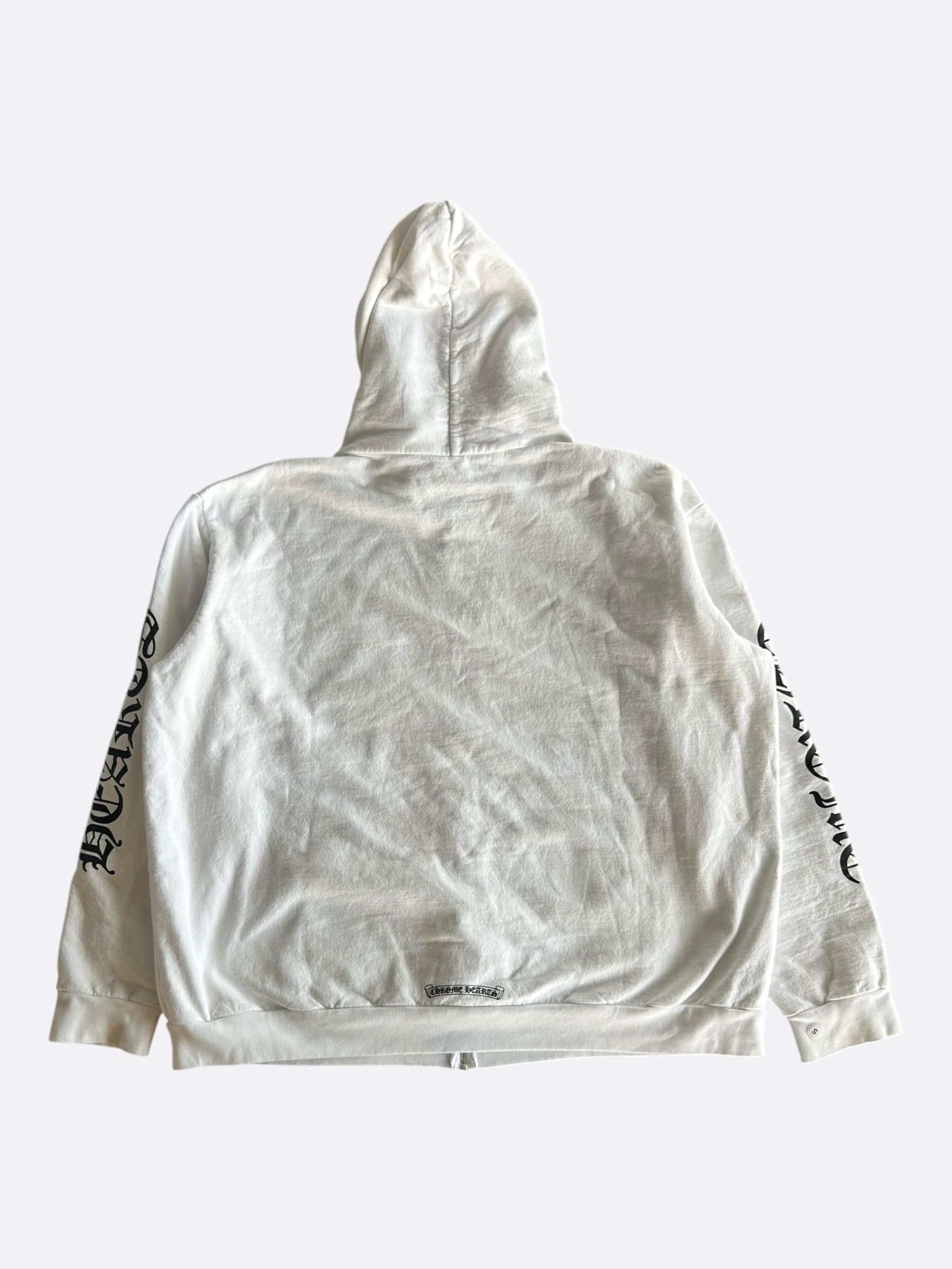 Chrome Hearts Chrome Hearts White & Black Script Logo Zip Up Hoodie Size US XXL / EU 58 / 5 - 2 Thumbnail