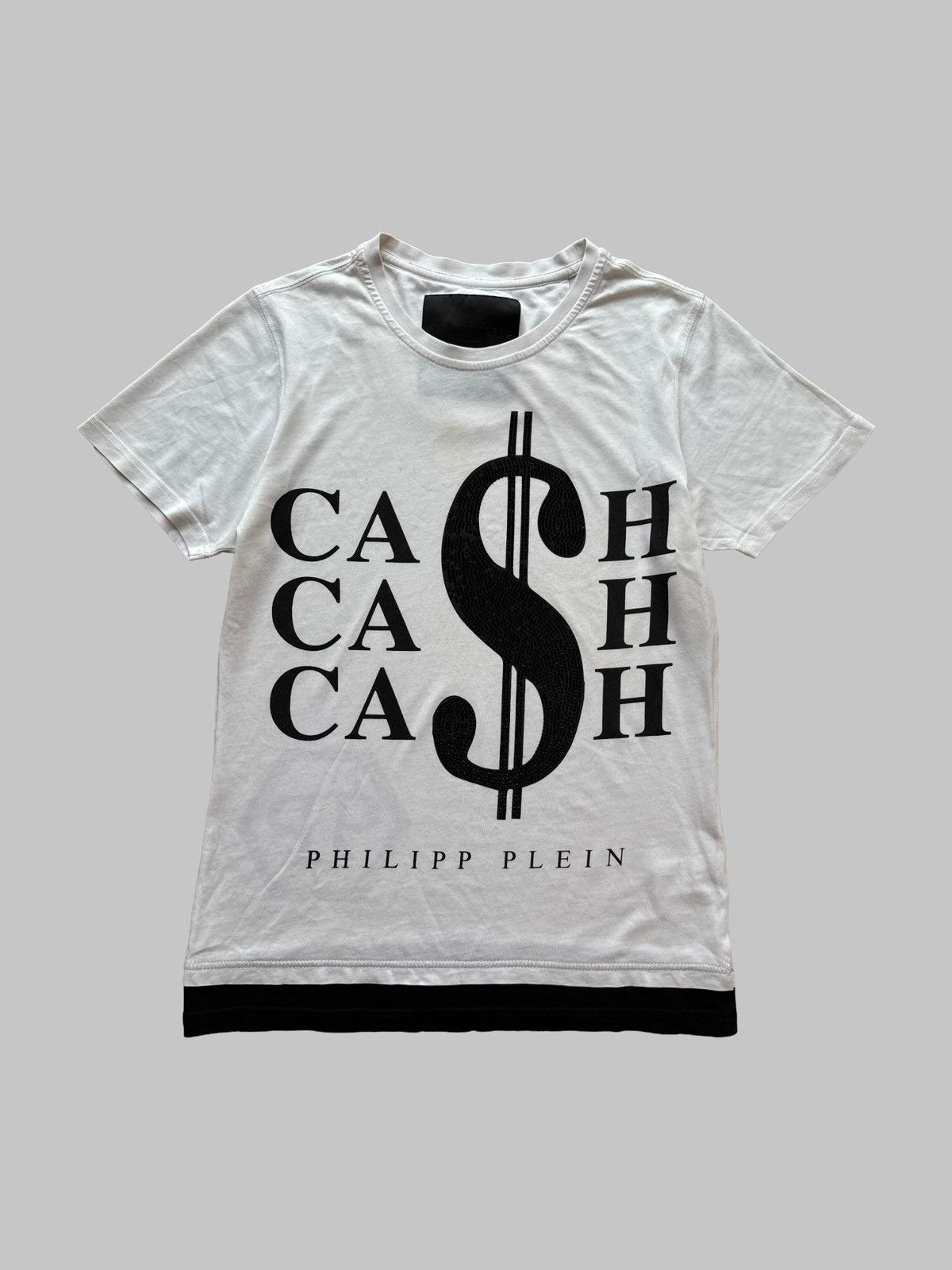 Philipp Plein Philipp Plein CASH $$ big print logo rhinestones t-shirt Size US S / EU 44-46 / 1 - 1 Thumbnail