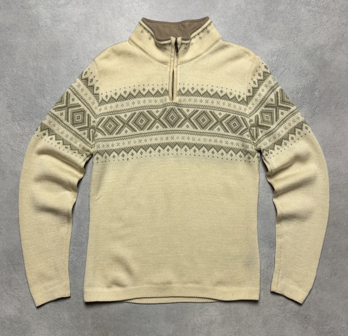Dale Of Norway Dale Of Norway 1/4 Zip Wool Knit Sweater Geometrical Pattern Size M / US 6-8 / IT 42-44 - 1 Thumbnail