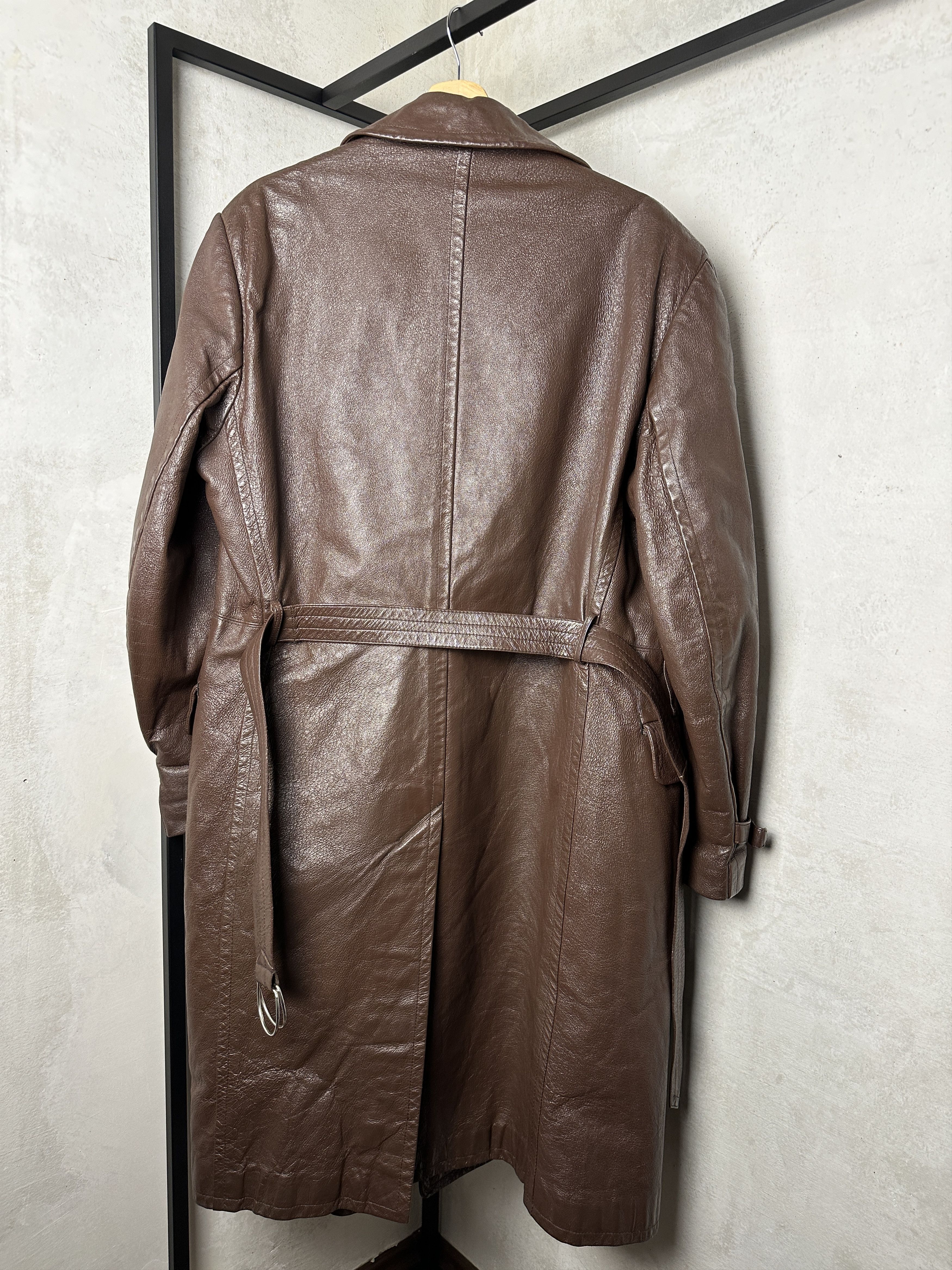 Genuine Leather Vintage Horse Leather Brown Coat Size US L / EU 52-54 / 3 - 3 Thumbnail
