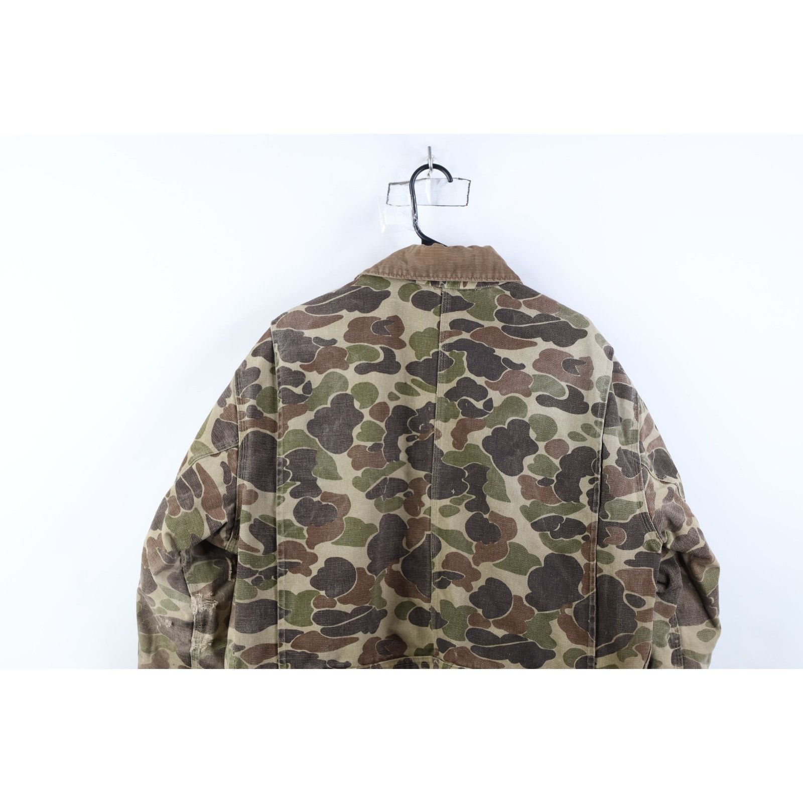 Carhartt Vintage 80s Carhartt Distressed Duck Camouflage Coveralls Size US XXL / EU 58 / 5 - 21 Thumbnail