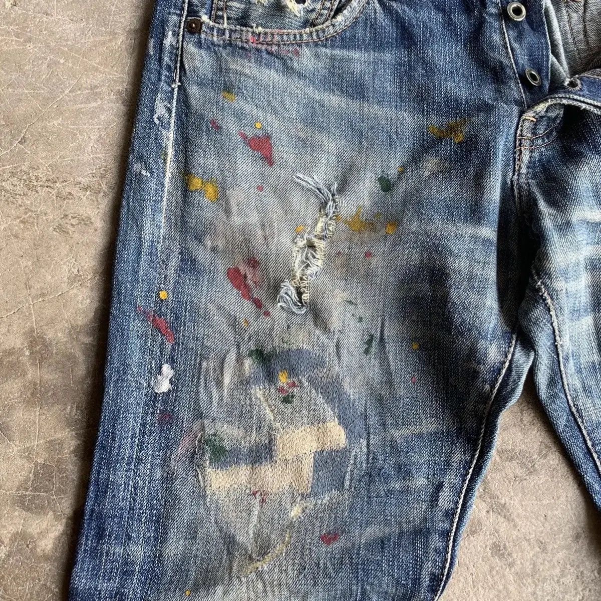 If Six Was Nine 💥 STEALS 💥Vintage Redline Jeans Splish Painter Denim Pants Size US 32 / EU 48 - 10 Thumbnail