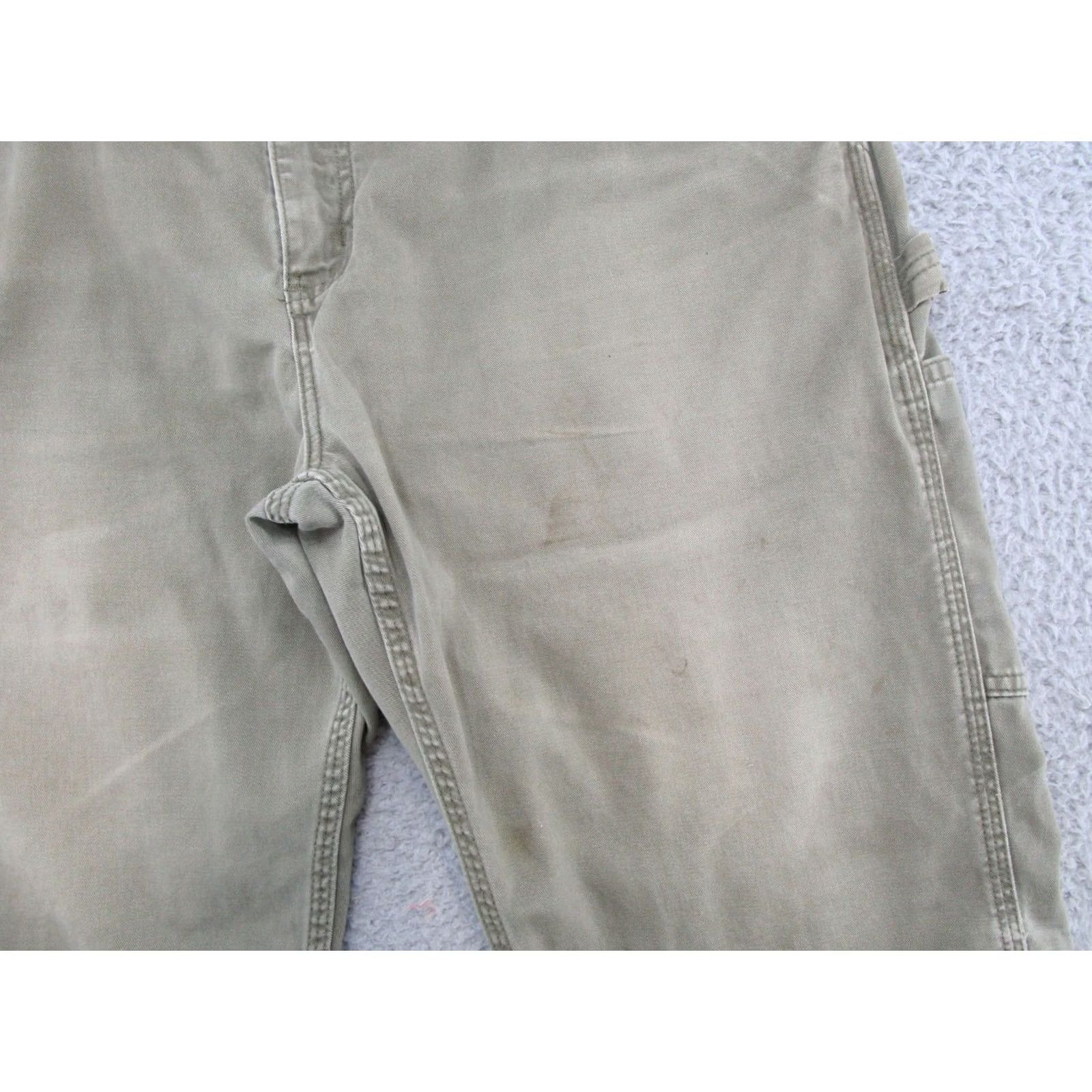 Carhartt VINTAGE Carhartt B324 ARG Relaxed Fit Carpenter Pants 38x30 Green Distressed Mens Jeans Pants Size US 38 / EU 54 - 4 Thumbnail