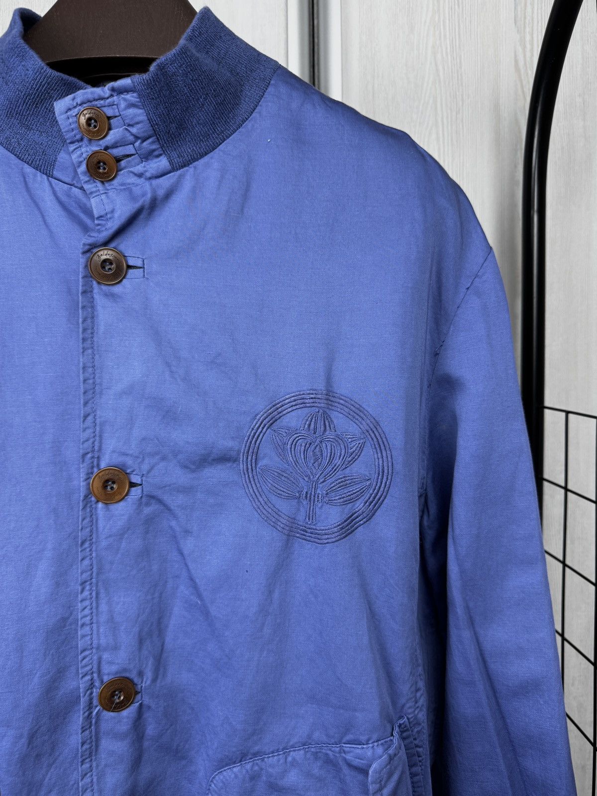 Baldessarini Baldessarini made in Italy blue linen cotton bomber jacket Size US L / EU 52-54 / 3 - 5 Thumbnail