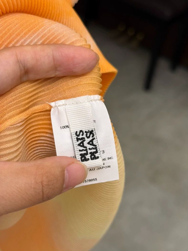 Issey Miyake Issey Miyake size:3 Orange pleated marble-patterned top Size XS / US 0-2 / IT 36-38 - 3 Thumbnail