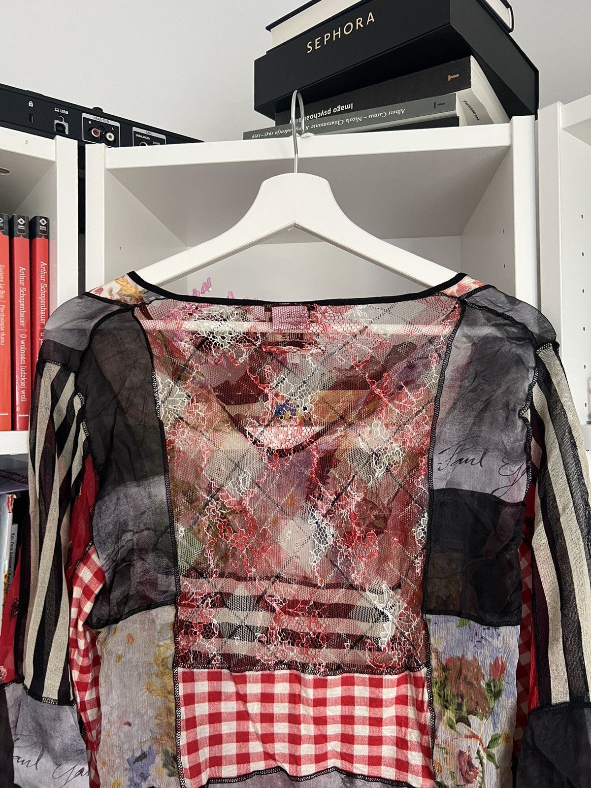 Jean Paul Gaultier × Vintage Vintage 90s jean paul gaultier patchwork mesh top XL JPG Size XL / US 12-14 / IT 48-50 - 8 Thumbnail