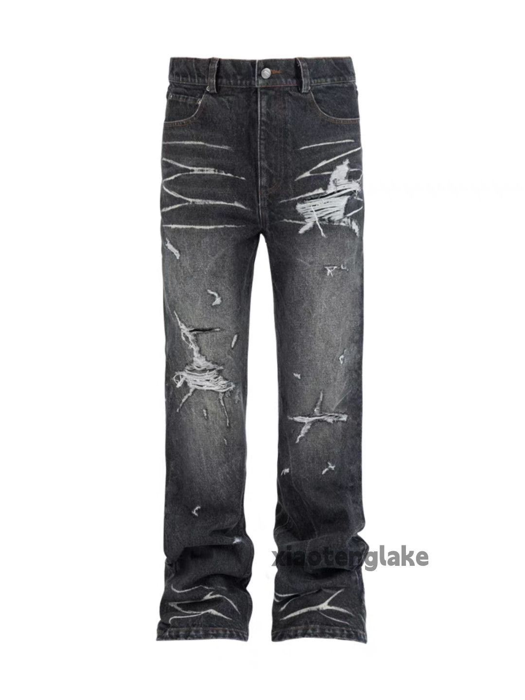 Jean Washed faded punk grunge skate hiphop ripped jeans Size US 36 / EU 52 - 7 Thumbnail
