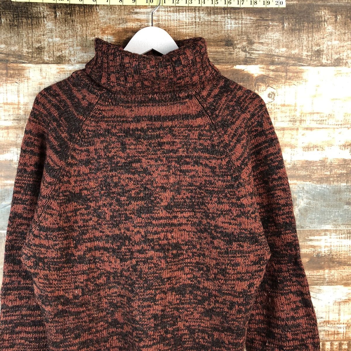 Homespun Knitwear × Japanese Brand Japanese Brand Turtle Neck Orange Knitwear #A2495 Size M / US 6-8 / IT 42-44 - 5 Thumbnail