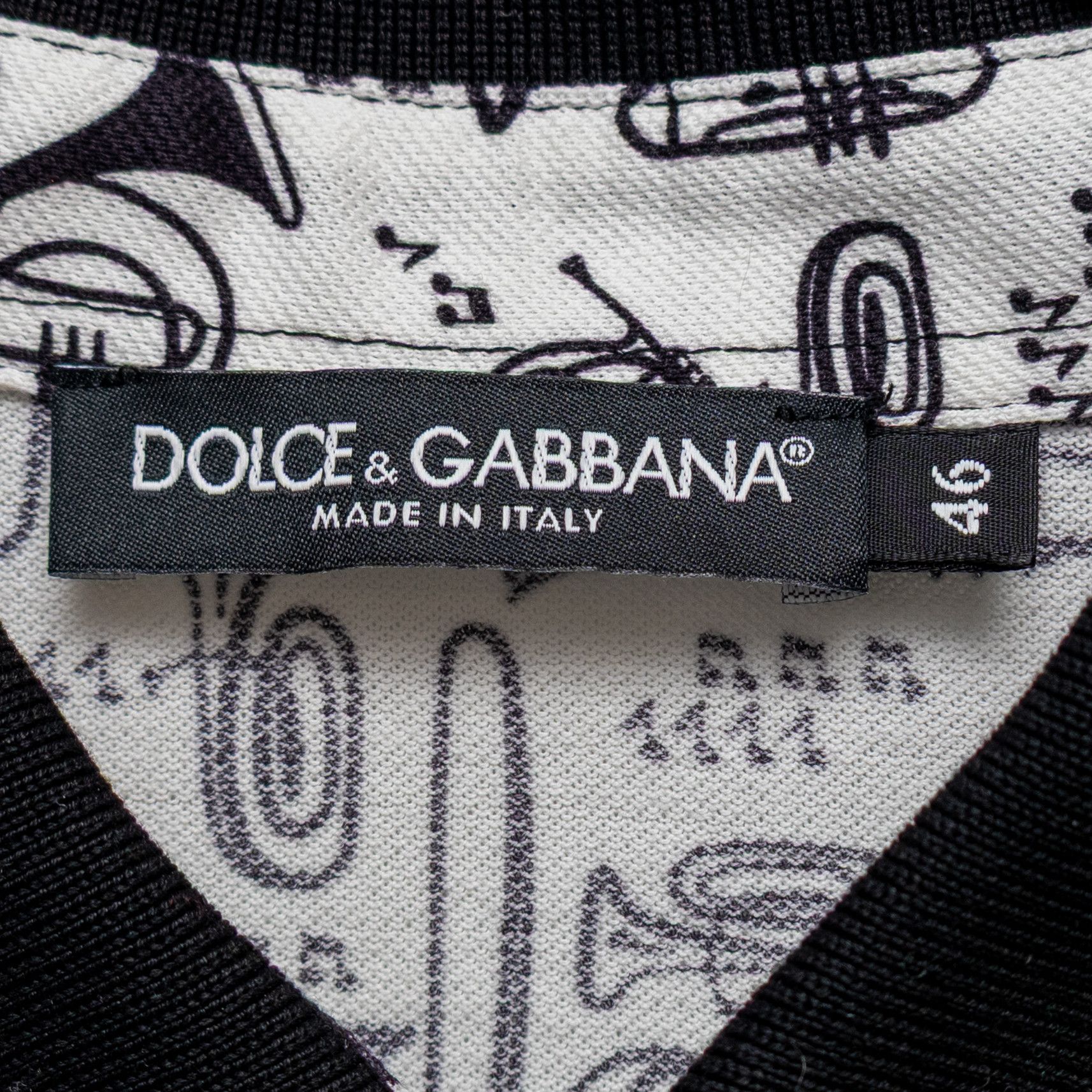 Dolce & Gabbana Dolce & Gabbana Music Print Polo Shirt - Size IT 46 (US S ) Size US S / EU 44-46 / 1 - 3 Thumbnail
