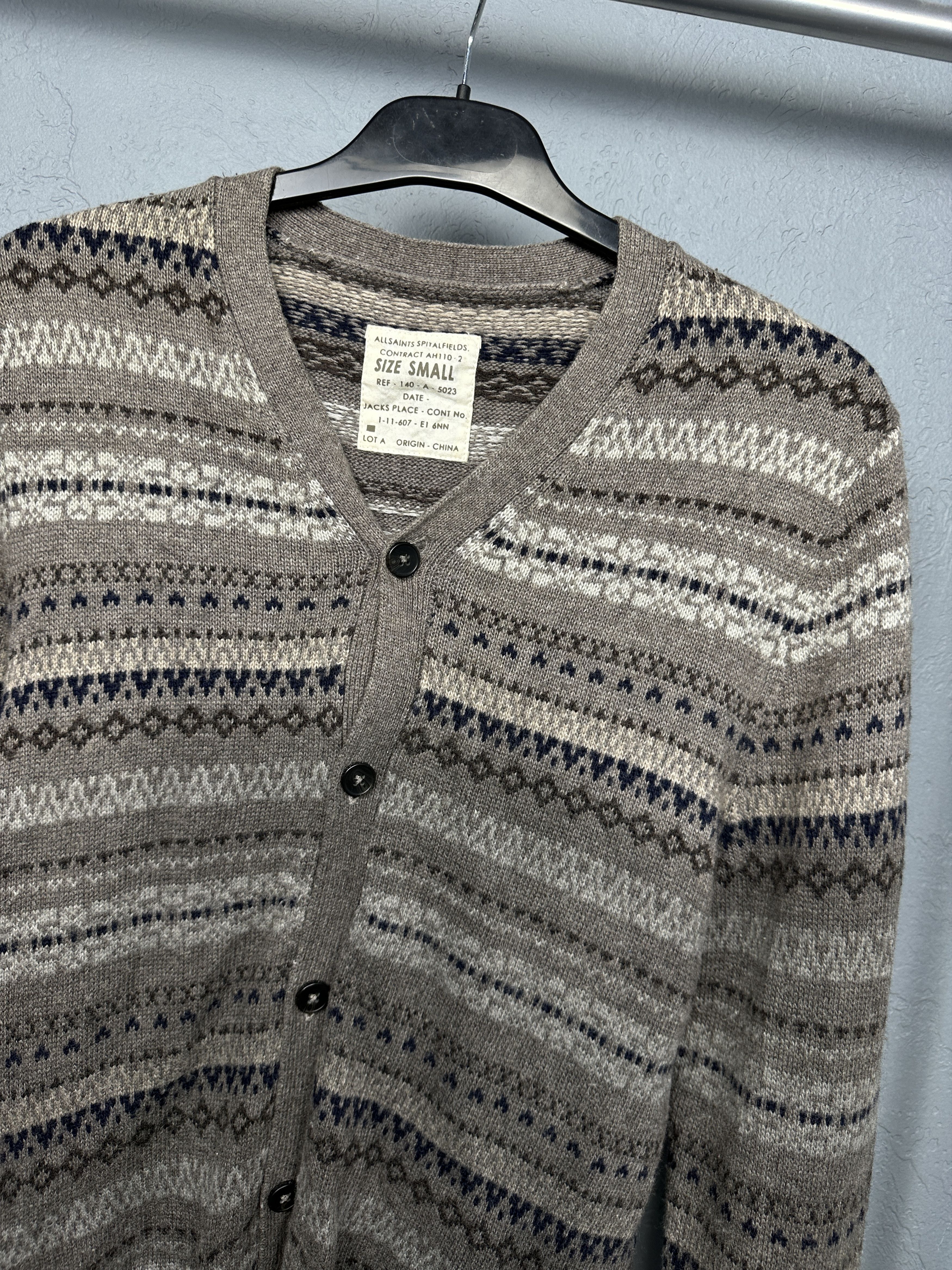 Allsaints Allsaints Halden Mens Wool - Nylon Knit Cardigan Size US S / EU 44-46 / 1 - 2 Thumbnail