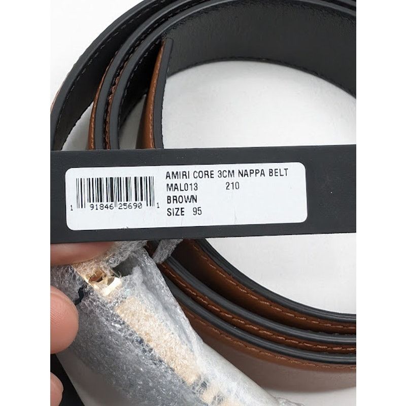 o1rshd1 Size: 95 / Core 3CM Nappa Belt in Brown