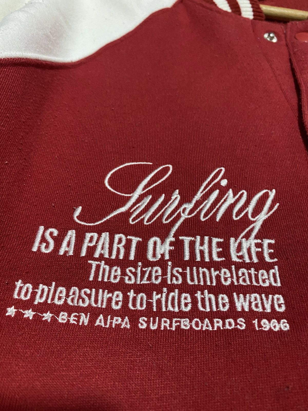 Other Varsity Jacket Red colour Ben Aipa Surfboard Large Size US L / EU 52-54 / 3 - 6 Thumbnail