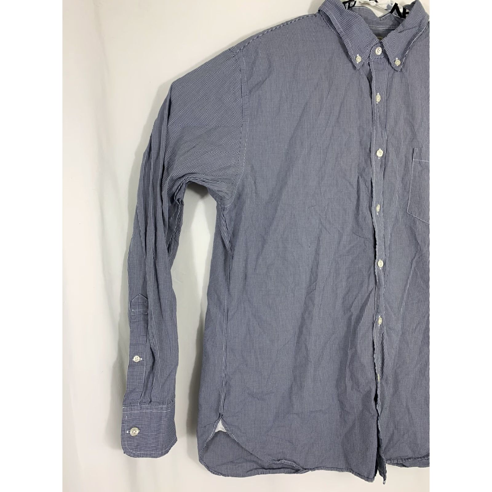J.Crew J.CREW Shirt Mens XL Long Sleeve Button-Down Checkered Blue 100% Cotton Pocket Size US XL / EU 56 / 4 - 2 Thumbnail