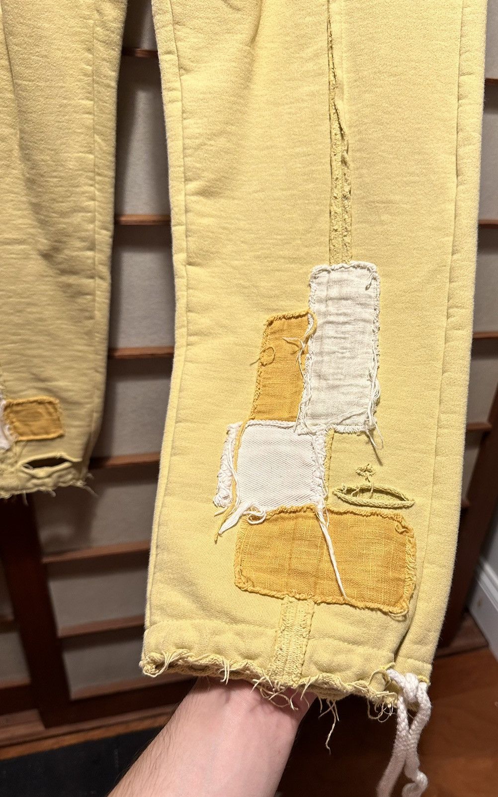 Val Kristopher Val Kristopher Patchwork Sweatpants Yellow Size US 32 / EU 48 - 6 Thumbnail