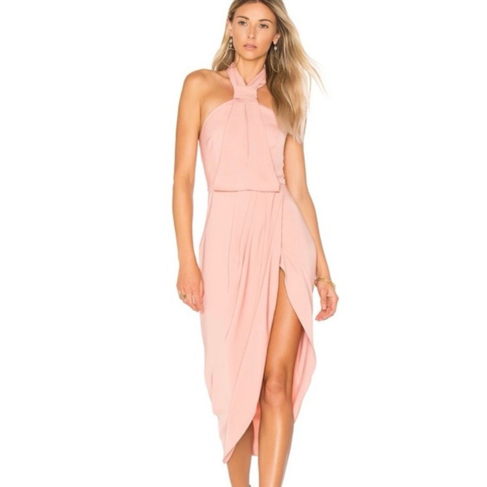 Shona Joy Shona Joy By Revolve Core Knot Draped Pink Size 4 A000978 Size S / US 4 / IT 40 - 1 Thumbnail
