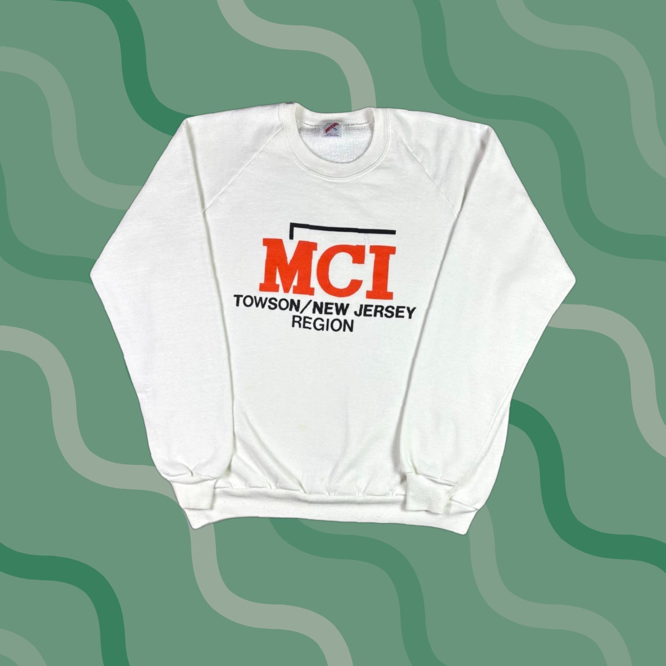 Jerzees VINTAGE New Jersey Promo Sweatshirt White Raglan Crewneck XL 90s Nike? Size US XL / EU 56 / 4 - 1 Thumbnail