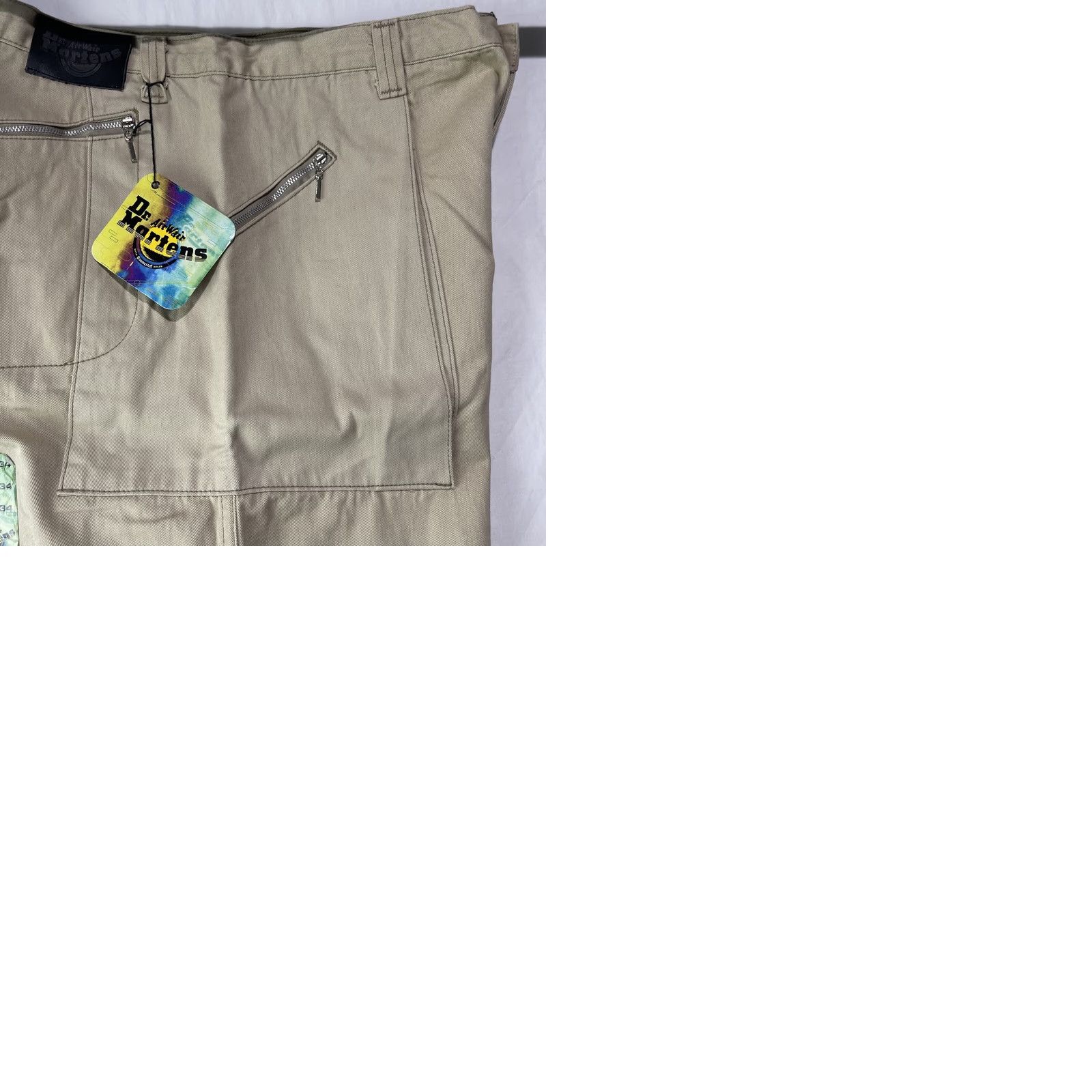 Dr. Martens VINTAGE Dr Martens Cargo Pants Mens 36x34 Beige Baggy AirWair Cargo Pants Mens Beige 80s 90s Army City Mens Size US 36 / EU 52 - 12 Thumbnail
