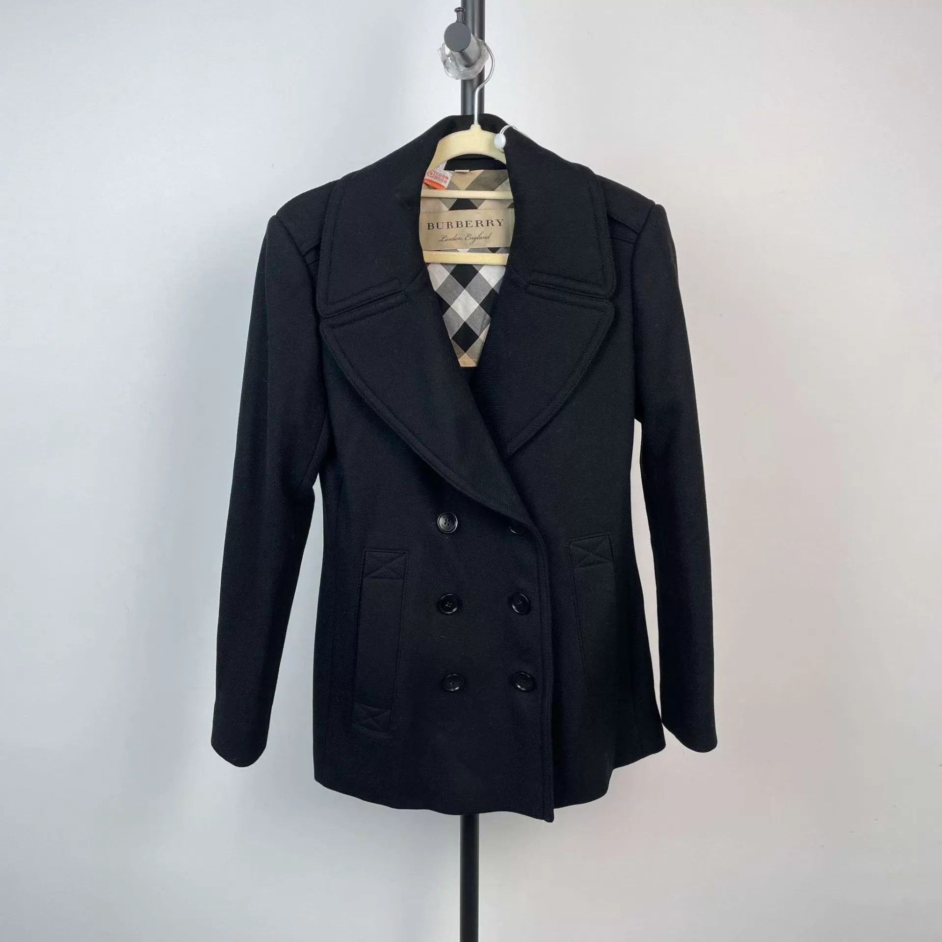 Burberry Burberry 6 Black Wool Coat Size XS / US 0-2 / IT 36-38 - 1 Thumbnail