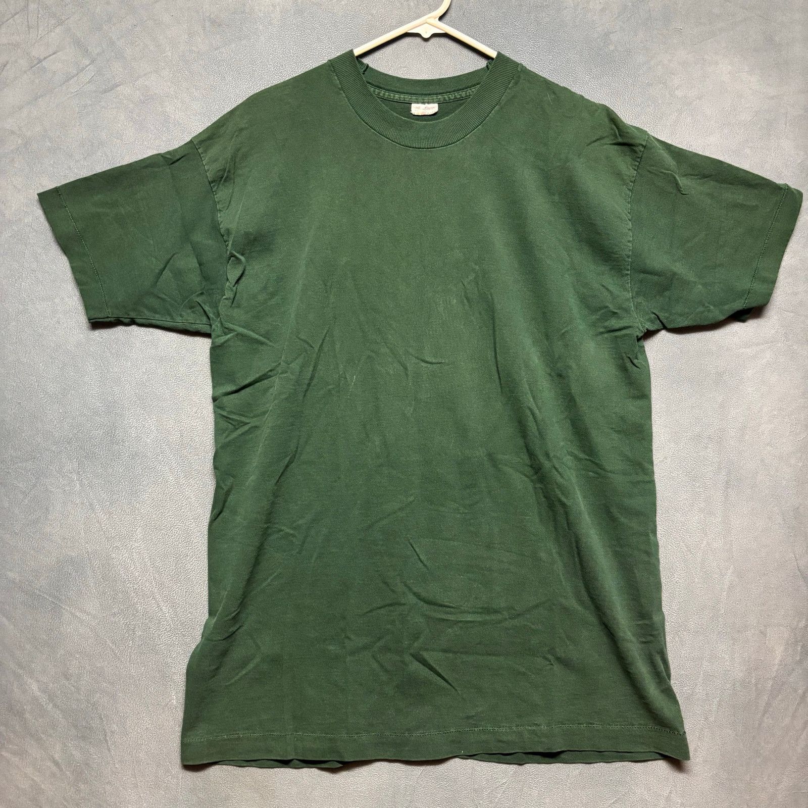 Other Vintage Blank XL Tee Shirt Made in USA Green Grunge Skater Size US XL / EU 56 / 4 - 1 Thumbnail