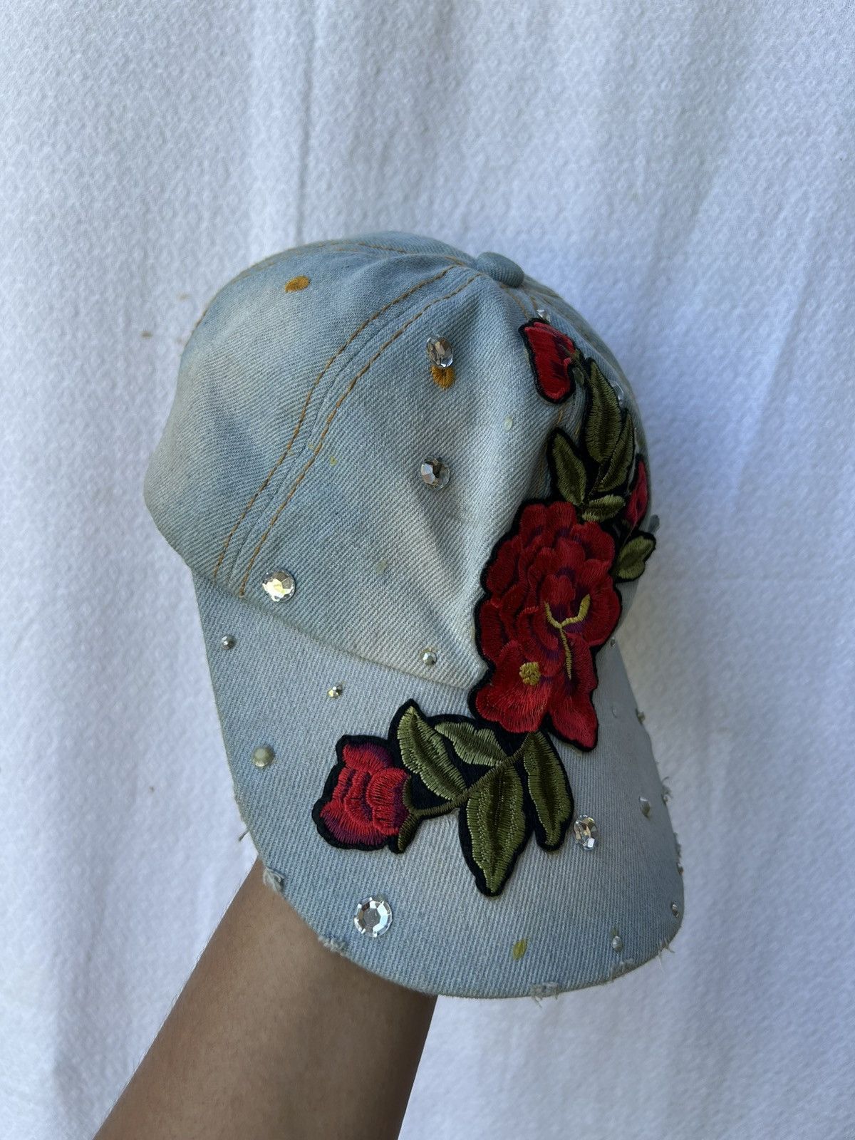 If Six Was Nine × Japanese Brand × Le Grande Bleu (L.G.B.) Rose flowers patch studded style hats Size ONE SIZE - 2 Thumbnail