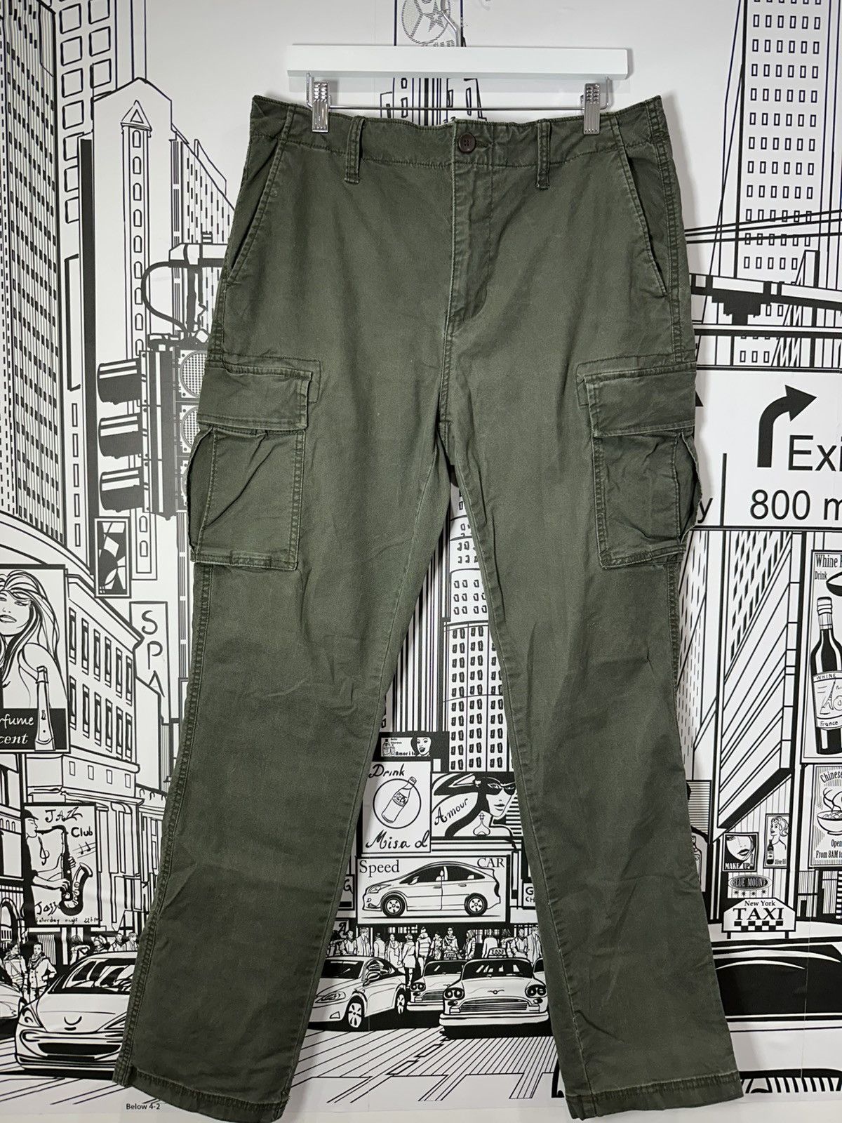 Old Navy Vintage Old Navy Cargo Pants Dark Green size 34x34 Size US 34 / EU 50 - 1 Thumbnail