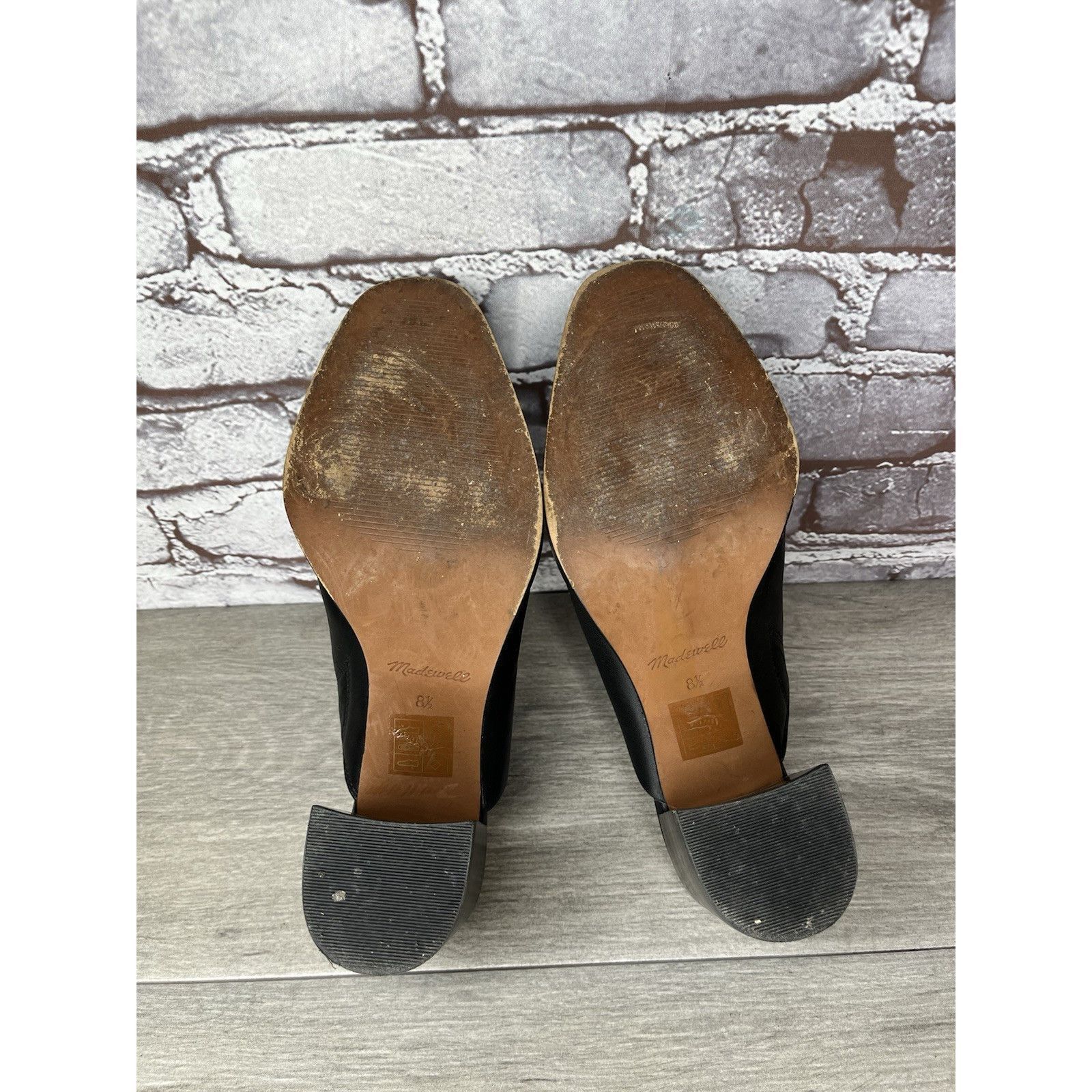 Madewell Madewell Black Leather THE HARPER Mules Slip On Clogs Heels Size US 8.5 / IT 38.5 - 21 Thumbnail