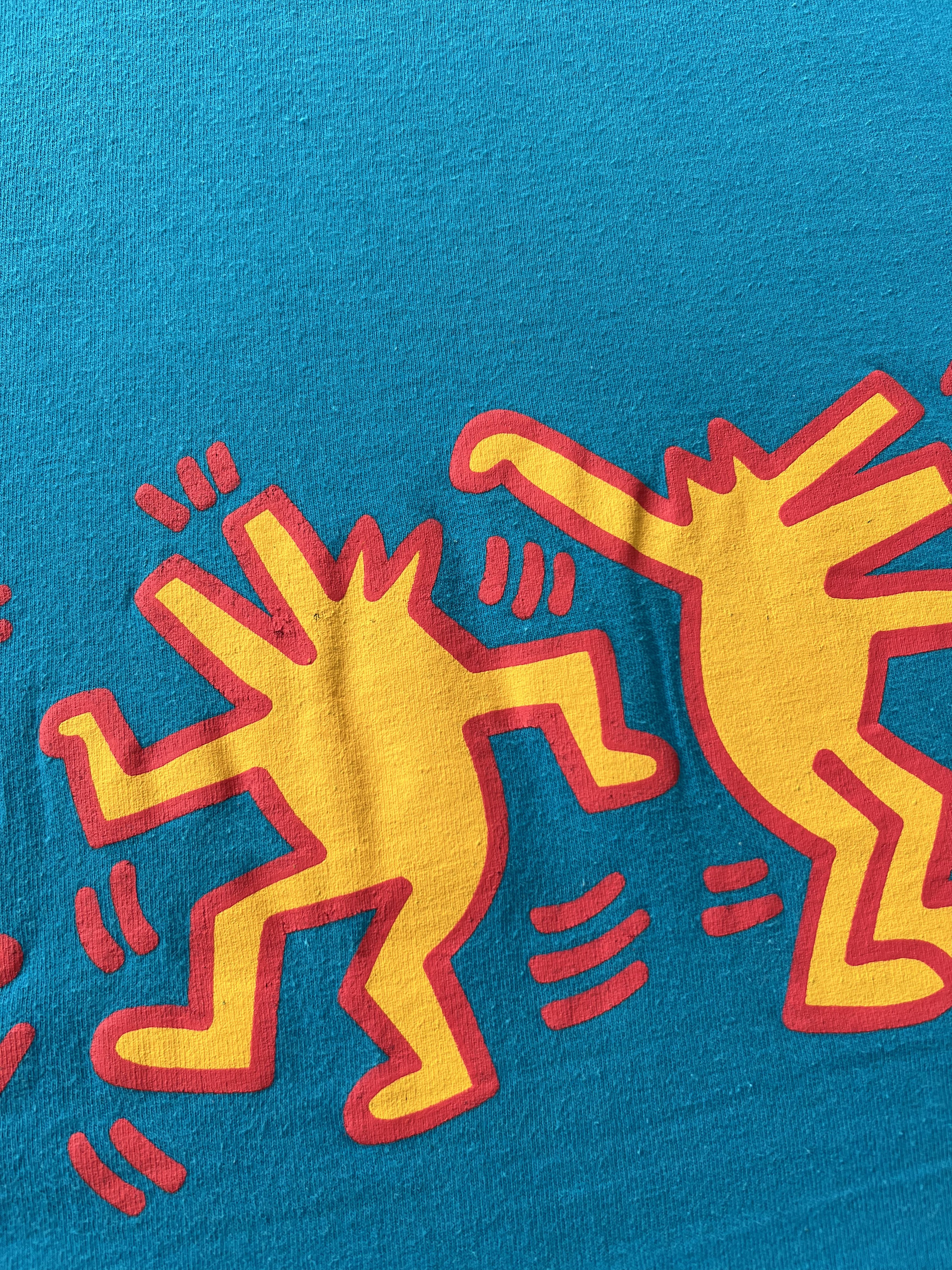 Arts & Science Vintage 80s Keith Haring Dancing Dog Pop Shop Art T-shirt Size US S / EU 44-46 / 1 - 16 Thumbnail