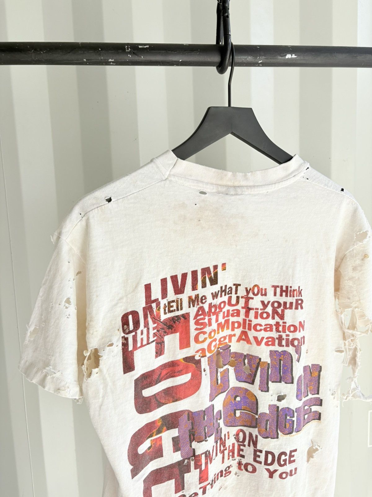 Band Tees Thrashed Aerosmith Faded Distressed ERD Grunge Band WCC Size US L / EU 52-54 / 3 - 6 Thumbnail