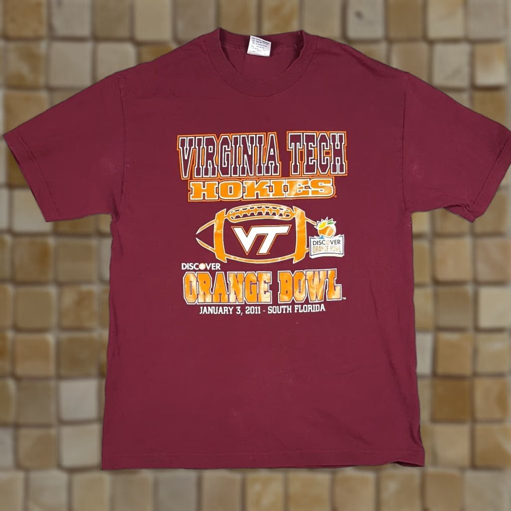 NCAA Vintage Virginia Tech Hokies NCAA Football T-Shirt Large NCAA Vintage 90s Y2K Sports Mens Size US L / EU 52-54 / 3 - 1 Thumbnail
