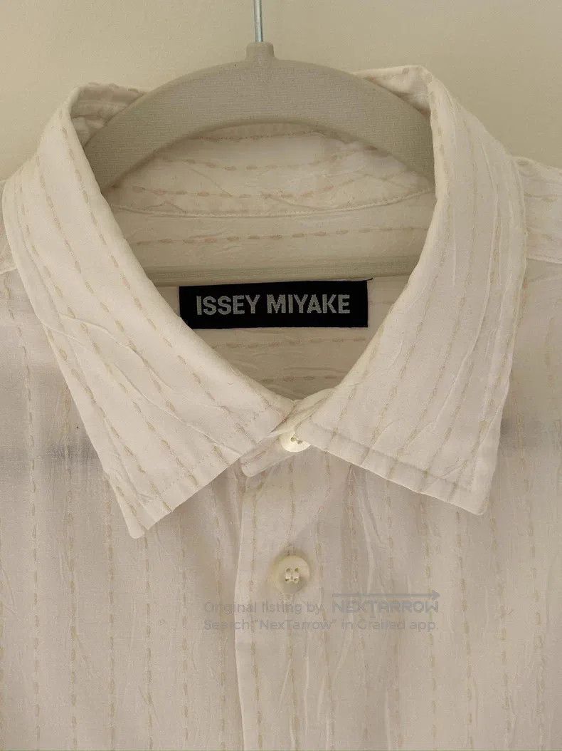 Issey Miyake Issey Miyake Hand Stitched Sashiko Pleated Shirt Size M / US 6-8 / IT 42-44 - 3 Thumbnail