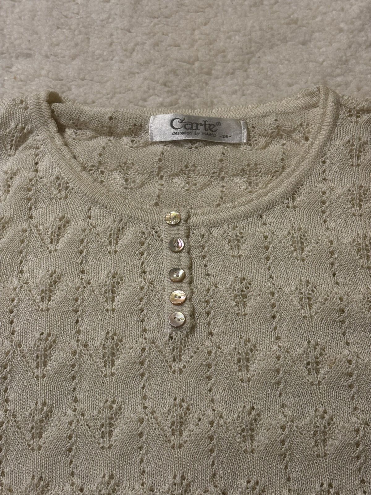 Other Cream colored knit top1977 Size L / US 10 / IT 46 - 2 Thumbnail