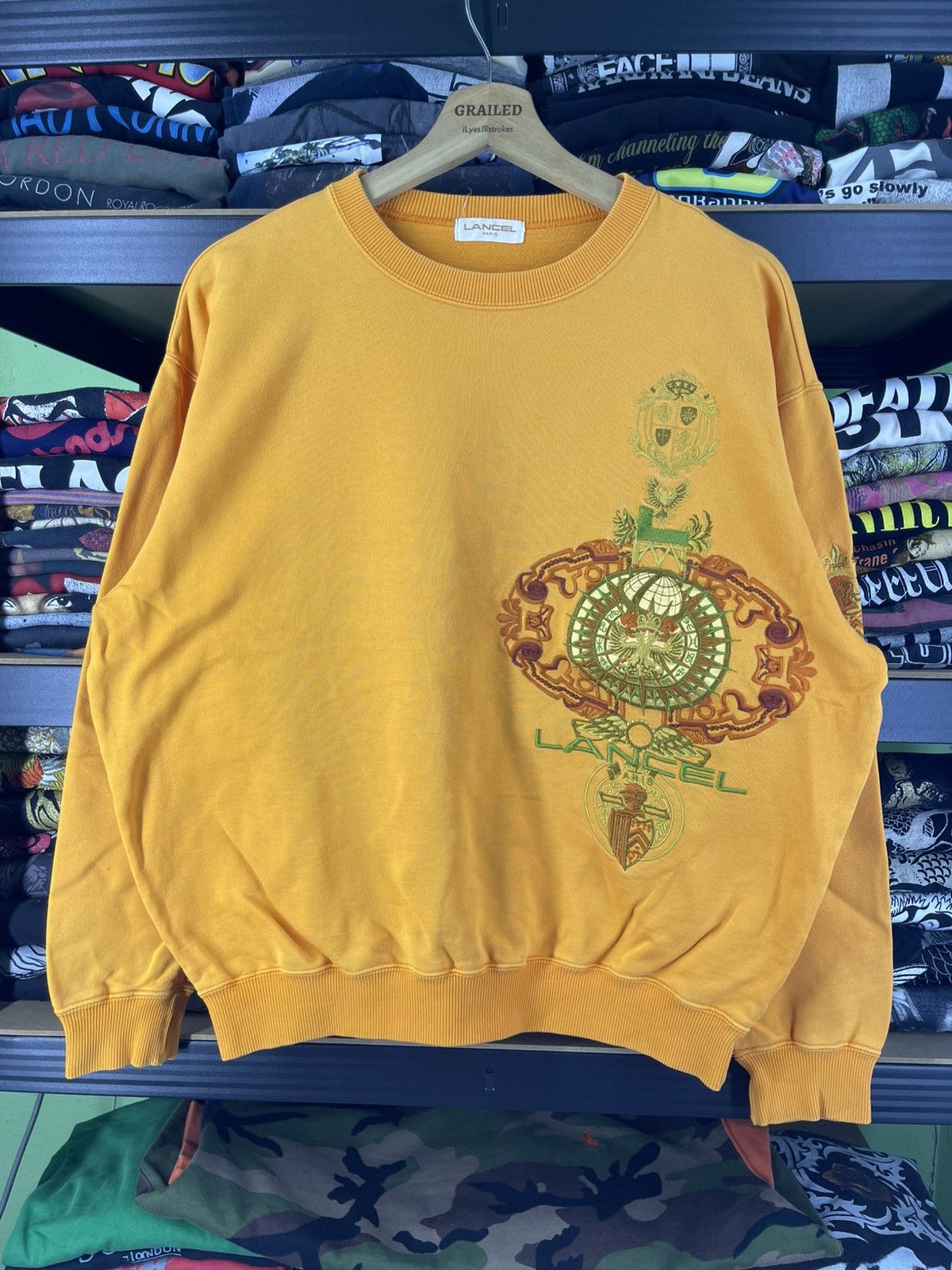 Lancel Vintage Lancel Paris Embroidered Sweatshirt Size US L / EU 52-54 / 3 - 1 Thumbnail