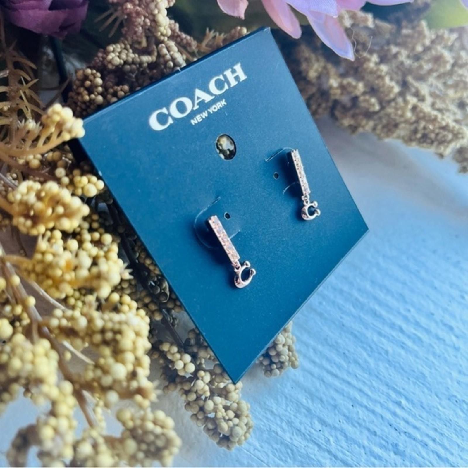 Coach Coach Rose Gold Bar Stud Earrings NWT Size ONE SIZE - 3 Thumbnail