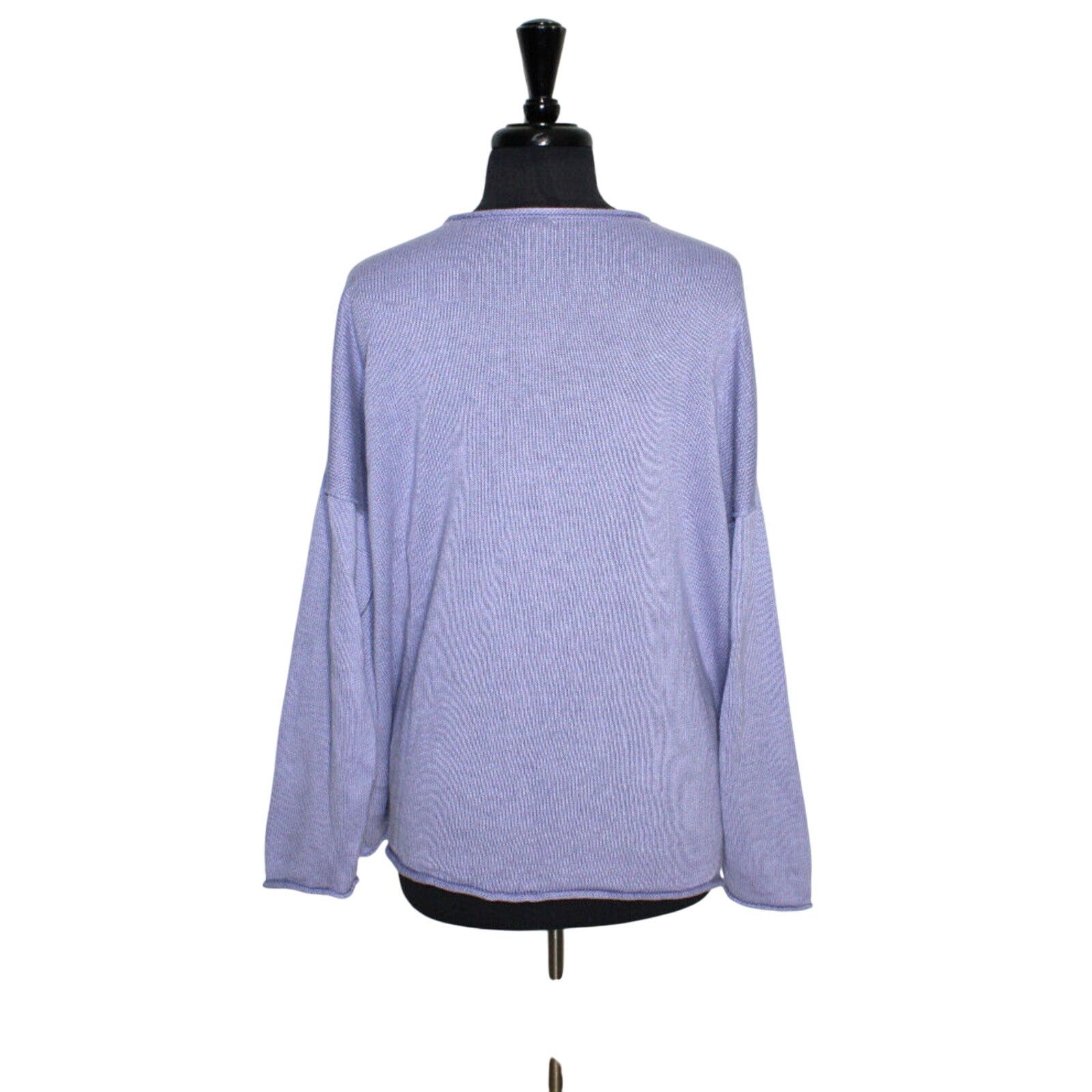 Eileen Fisher EILEEN FISHER Cotton Tencel Rolled Neck Sweater Sz M $198 Size M / US 6-8 / IT 42-44 - 3 Thumbnail
