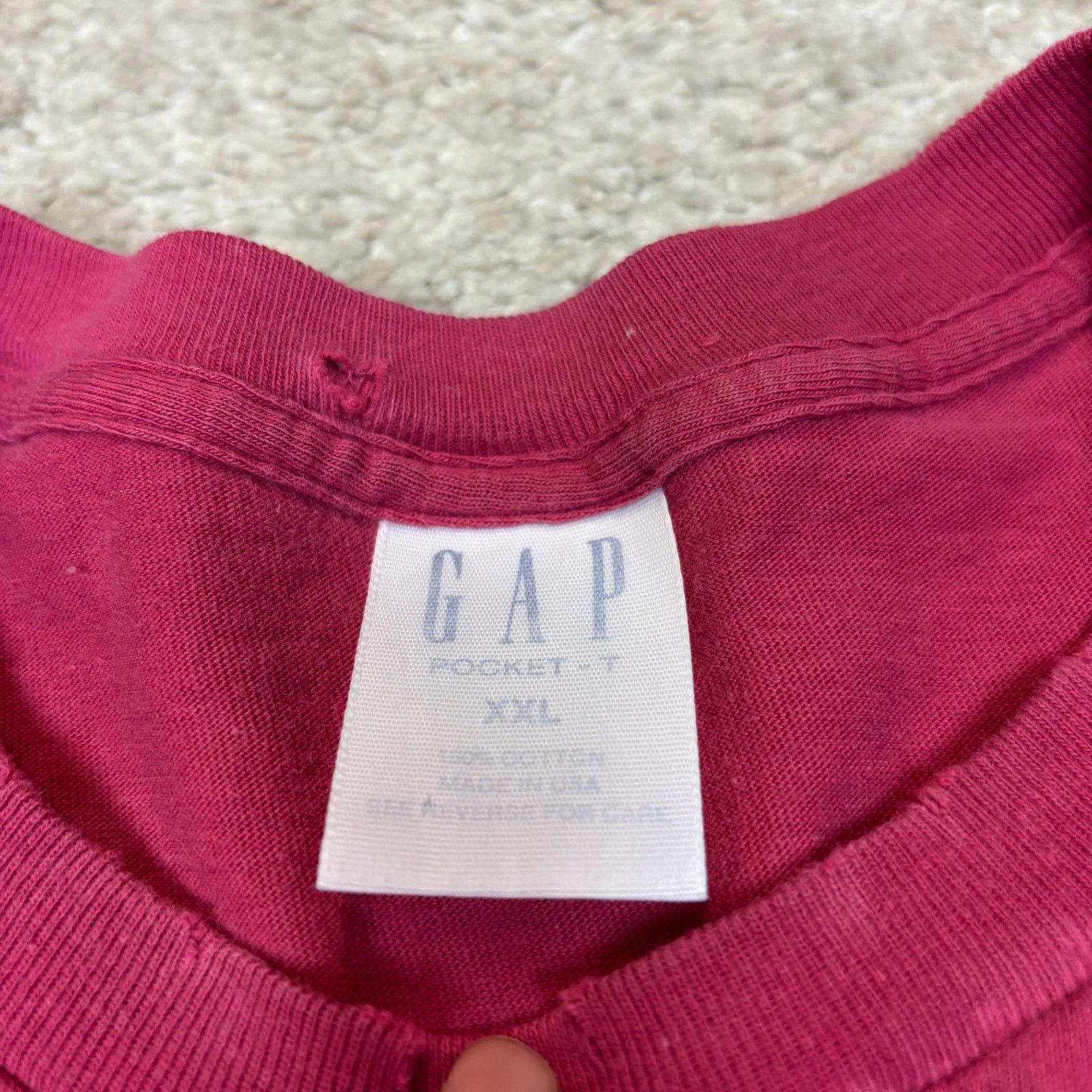 Gap Vintage 90s Gap Pocket T Shirt Shadow Pocket Men's 2XL Boxy Size US XXL / EU 58 / 5 - 5 Thumbnail