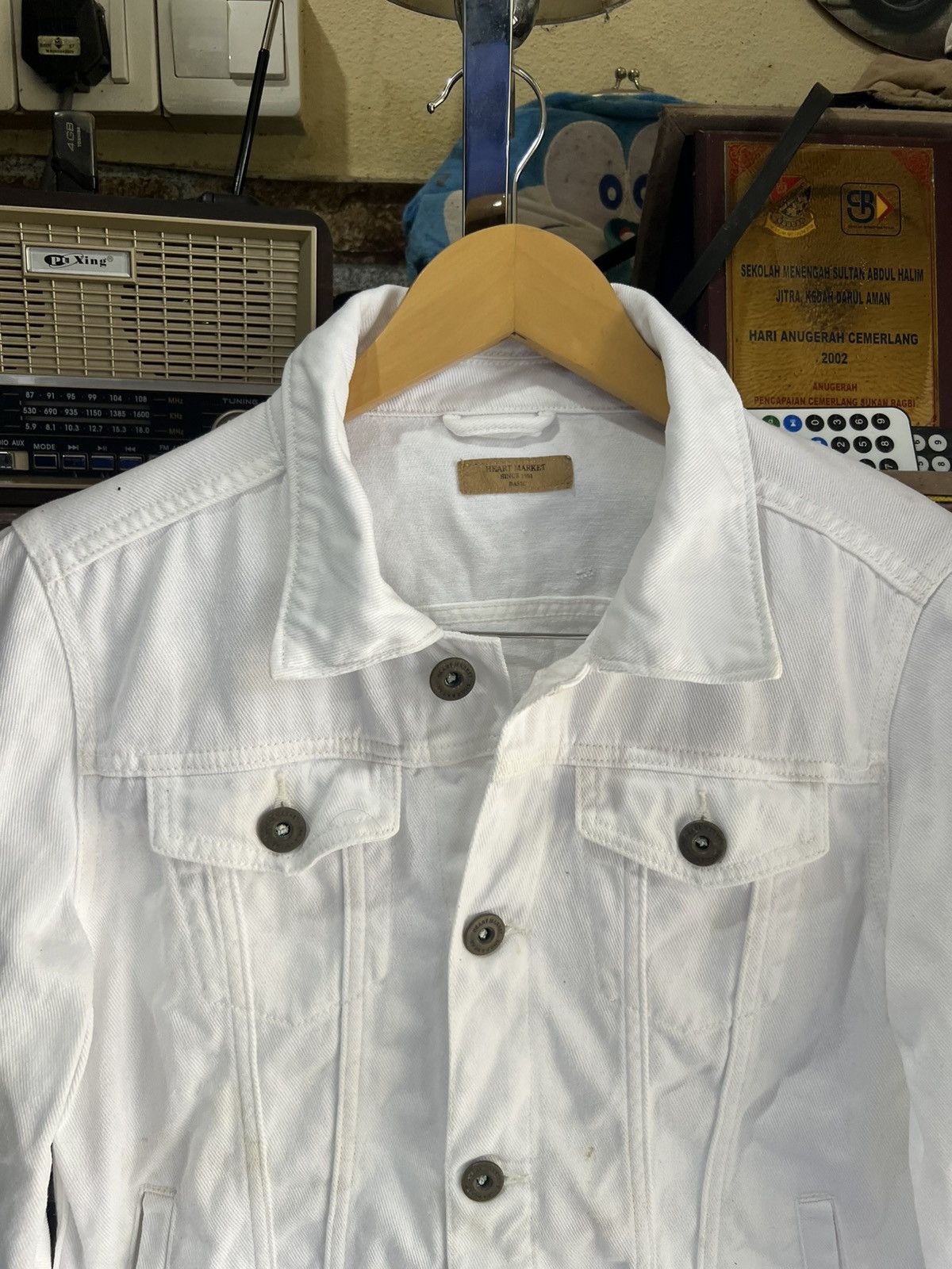 Japanese Brand 🔥White Heart Market Denim Jacket Size S / US 4 / IT 40 - 4 Thumbnail