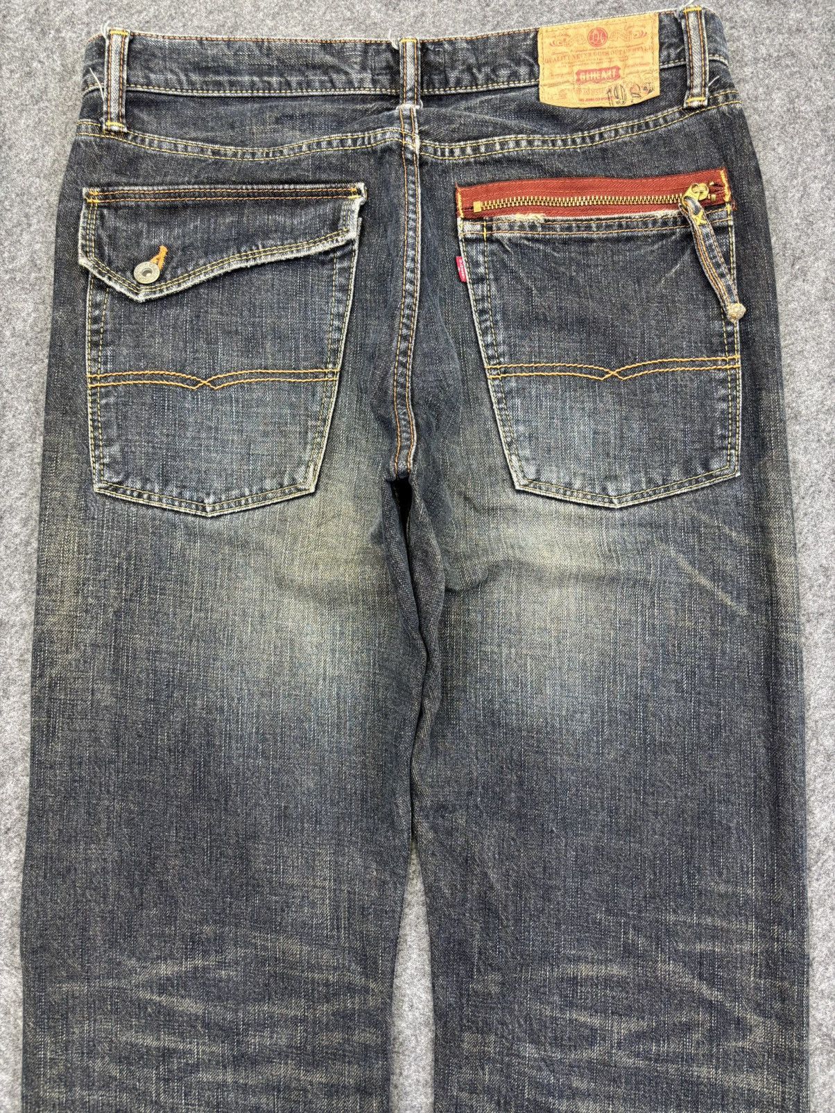 Japanese Brand 💥Sick 90s Style💥GLHeart Mud Stone Wash Denim F761 Size US 33 - 9 Thumbnail