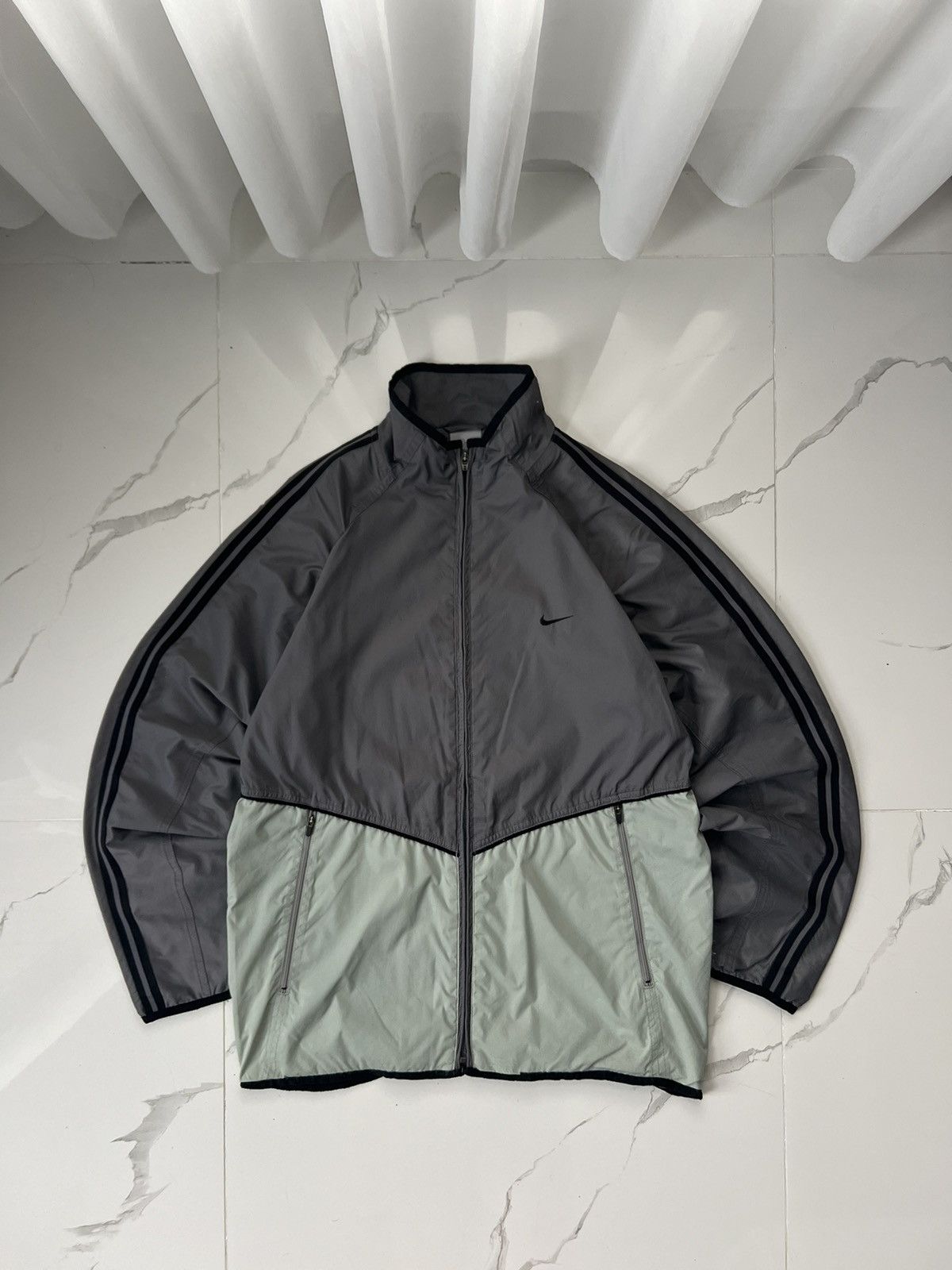 Nike × Vintage 00’s NIKE RETRO RARE Y2K SWOOSH LOGO TRACK JACKET Size US M / EU 48-50 / 2 - 1 Thumbnail