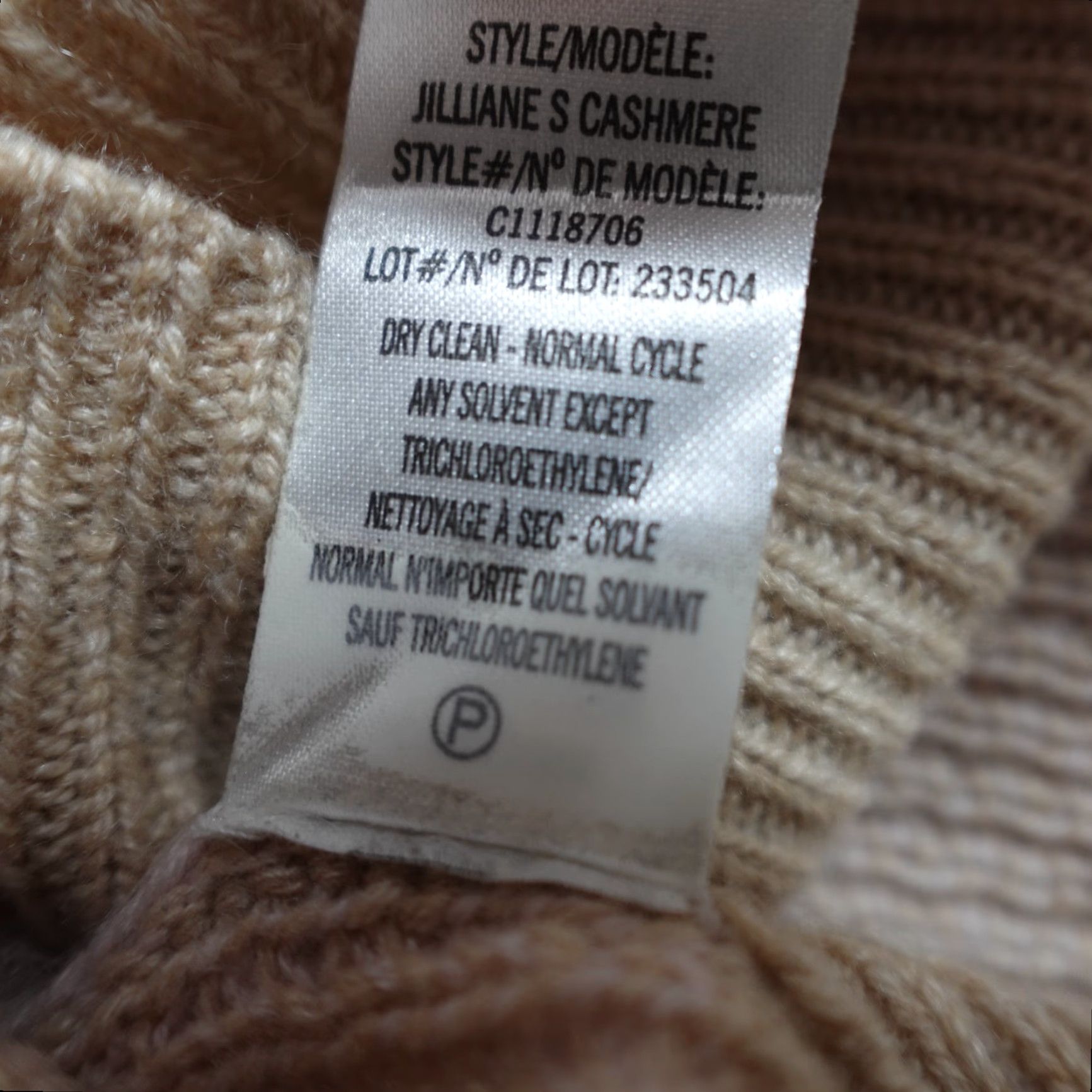 Theory Womens Sweater S Beige Striped 100% Cashmere Pullover Knit Casual Winter Womens