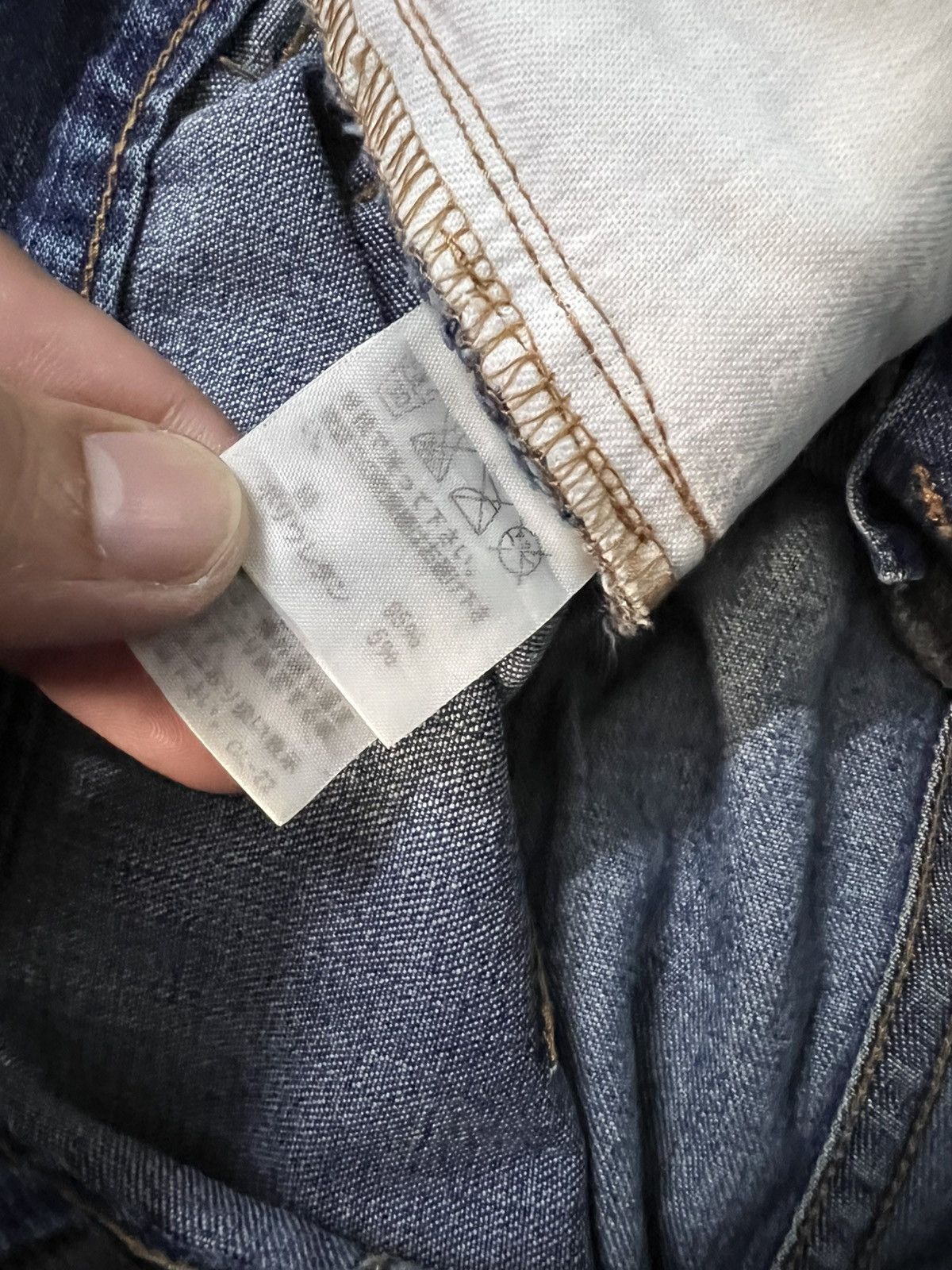 CABANE de ZUCCa Vintage Cabane De Zucca Patchwork Selvedge Mud Wash Jean Size US 30 / EU 46 - 21 Thumbnail