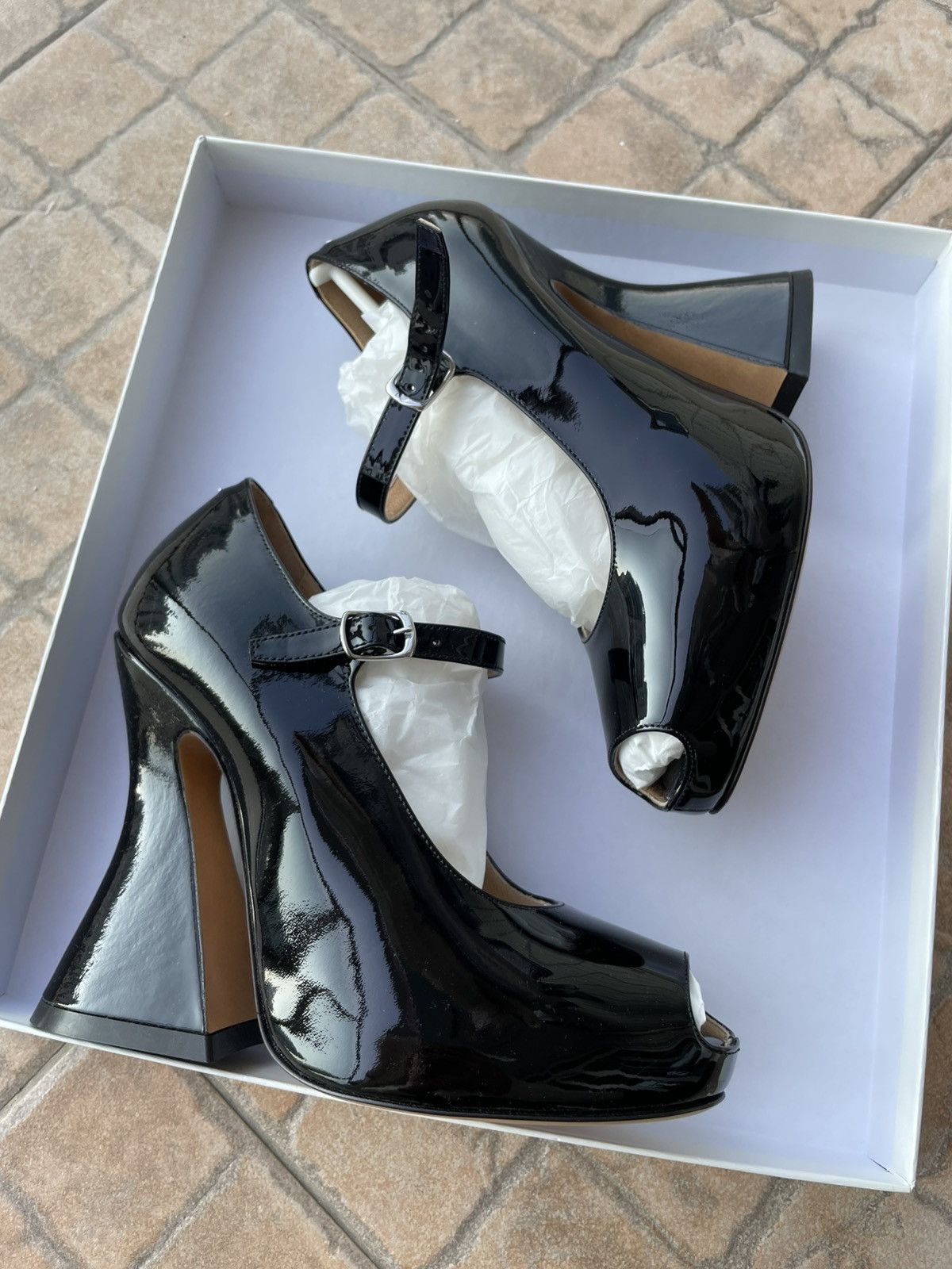 Maison Margiela Margiela Runway patent platform heel Size US 7 / IT 37 - 2 Thumbnail