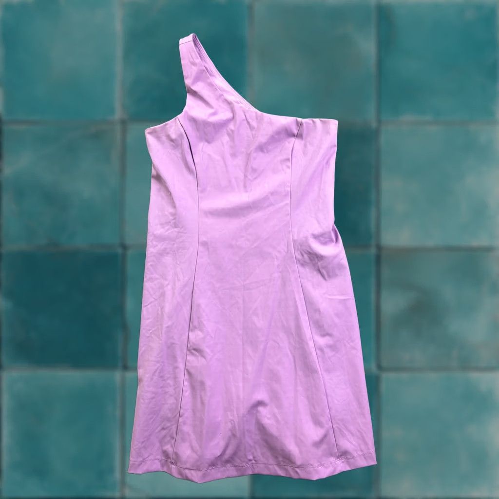 Outdoor Voices Outdoor Voices Dress Womens Small Purple One Shoulder A-Line Sundress Casual Size S / US 4 / IT 40 - 1 Thumbnail