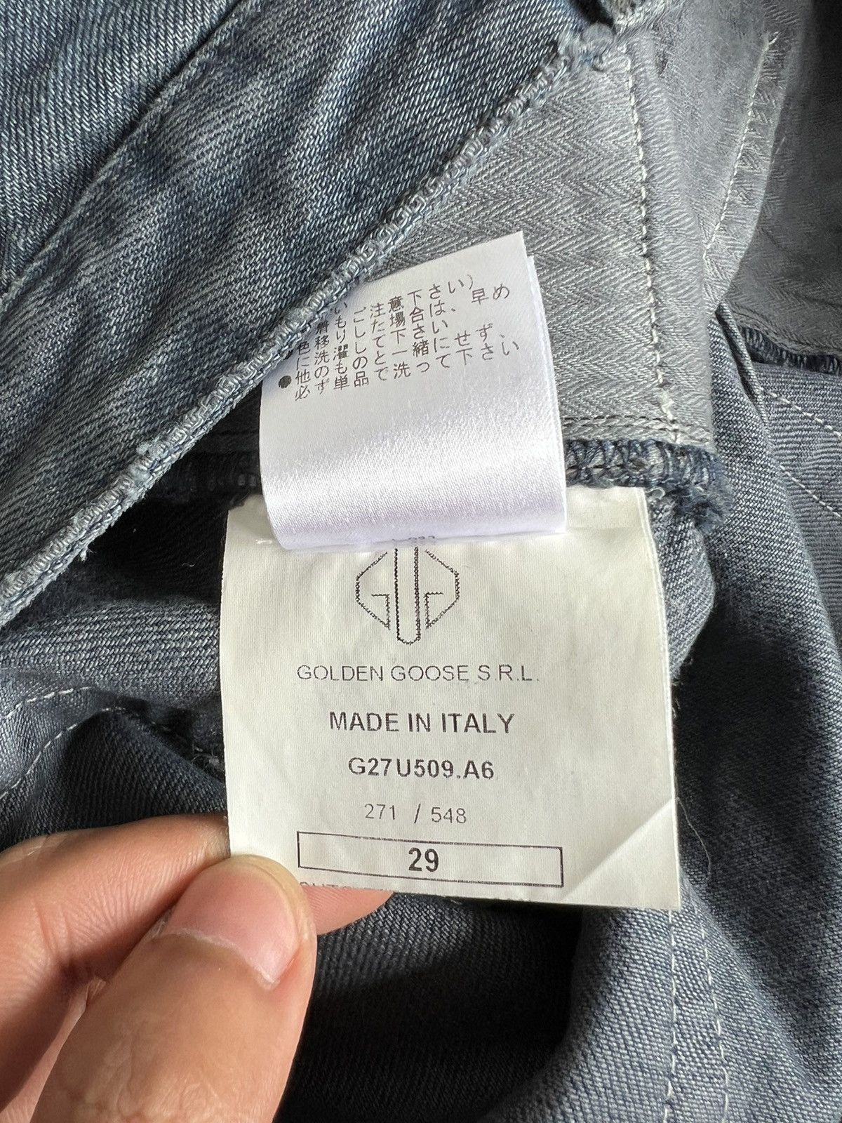 Golden Goose × Purple × Rockstar Games Golden Goose DB "Happy" Americana Uomo Pantaloni Jeans Denim Size US 31 - 14 Thumbnail