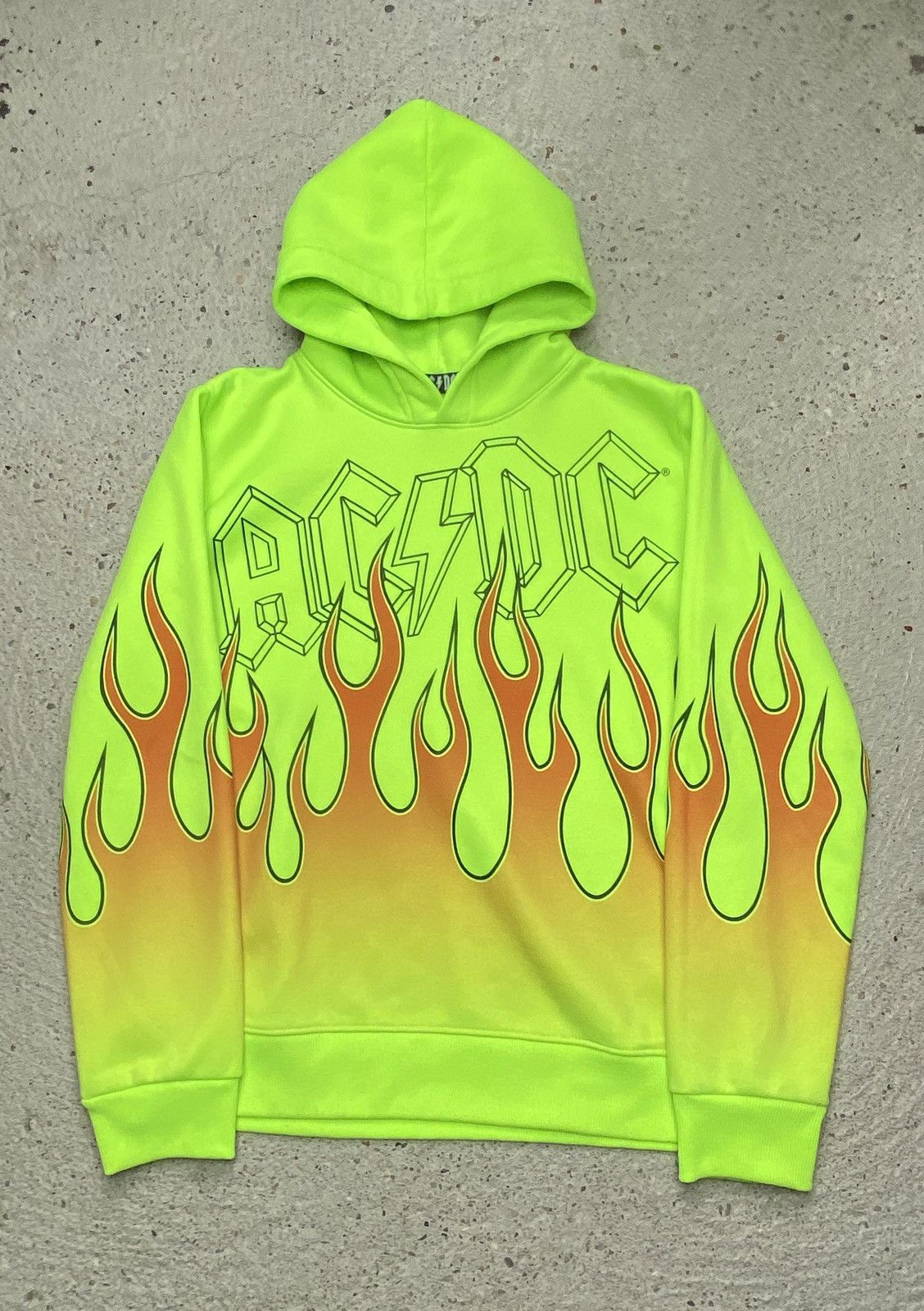 AC/DC Neon green ac dc hoodie flames rare Size US M / EU 48-50 / 2 - 1 Thumbnail