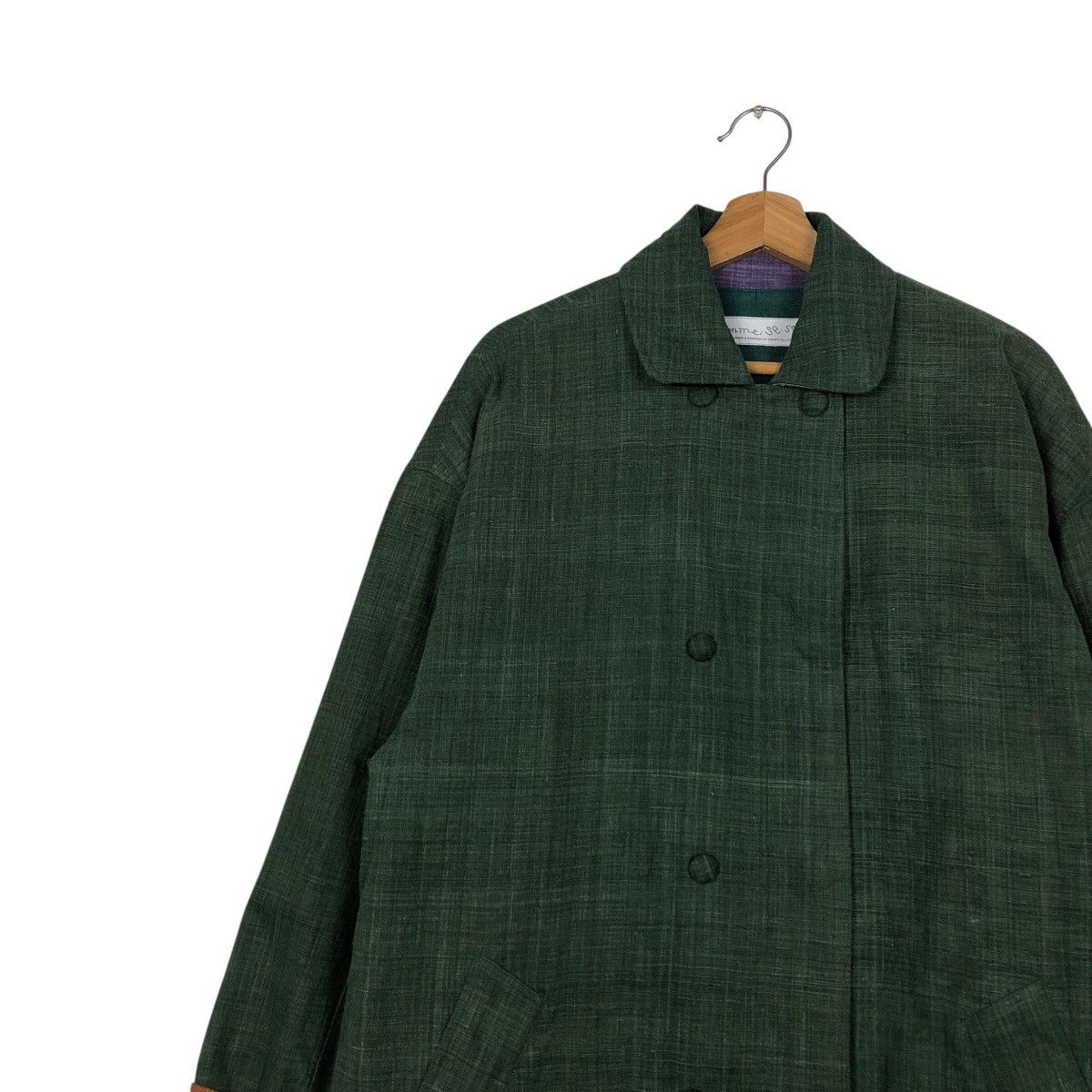 Issey Miyake 📌Rich Green Vintage Jacket Comme Se Soir Buckle Size US M / EU 48-50 / 2 - 9 Thumbnail