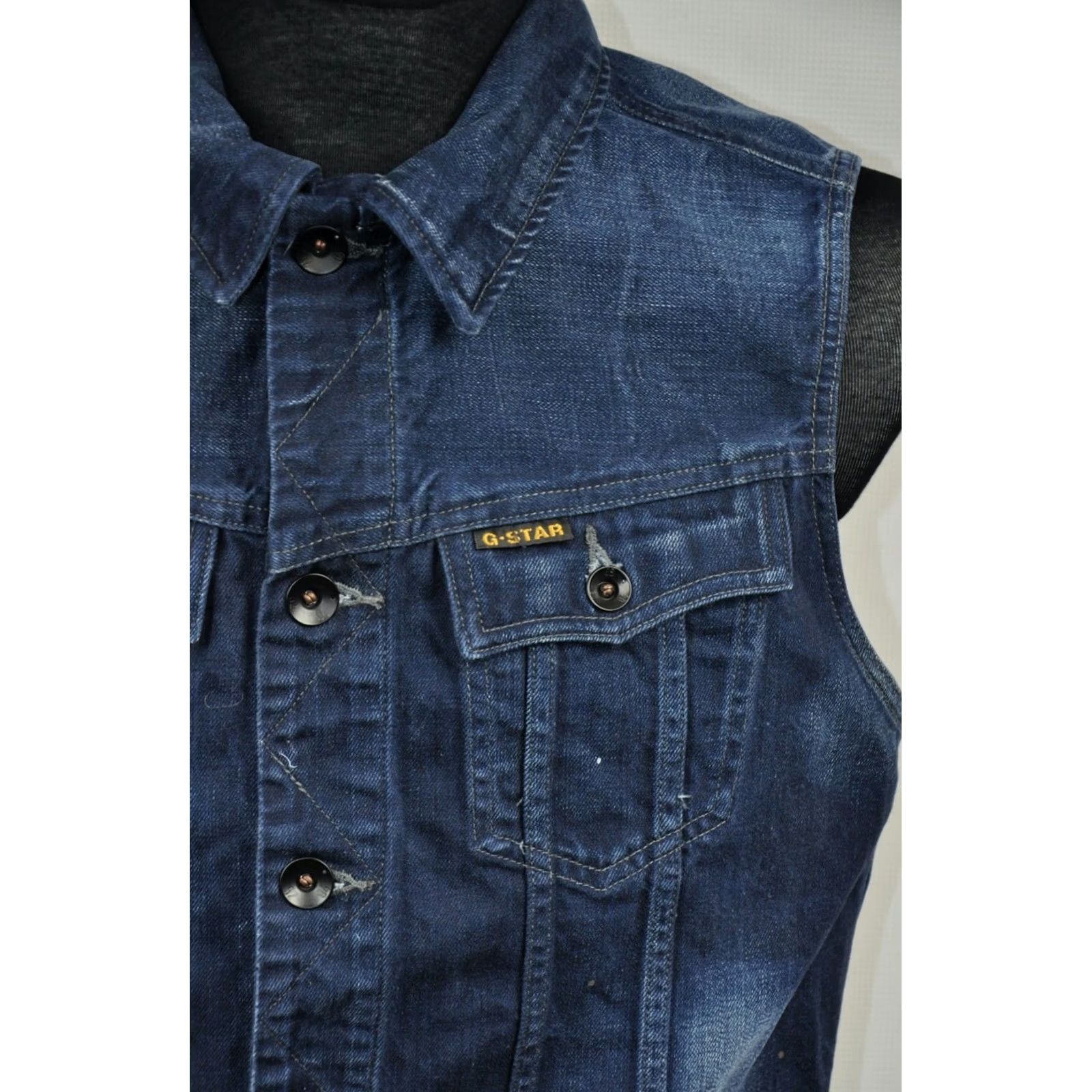 G-Star G-Star Slim Tailor S/Less Jkt Men's Denim size L Shirt Size US L / EU 52-54 / 3 - 5 Thumbnail