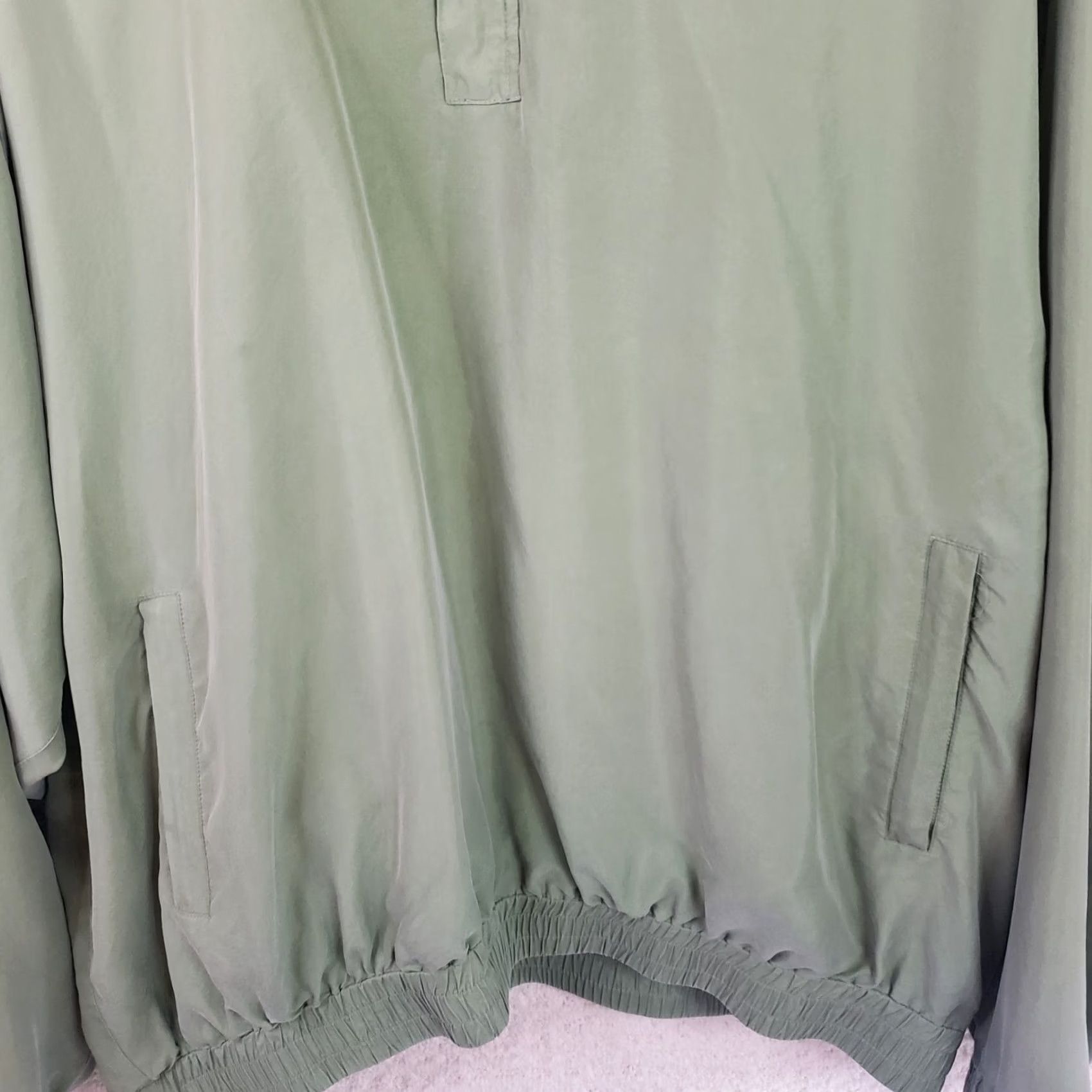 Vintage BOBBY CHAN Green 100% Silk Windbreaker & Vest XL Men Convertible 1/2 Zip Size US XL / EU 56 / 4 - 3 Thumbnail